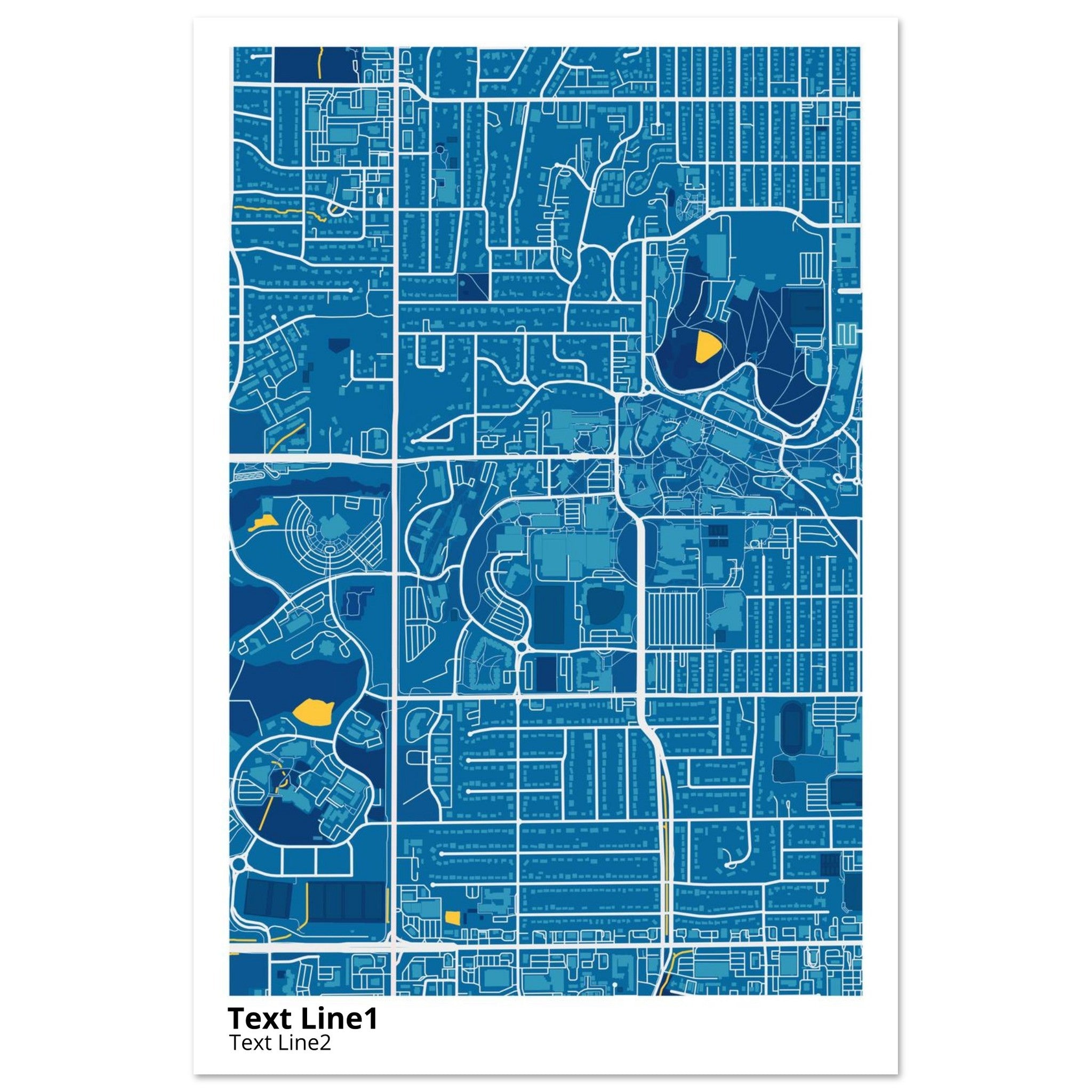 university of kansas campus map poster