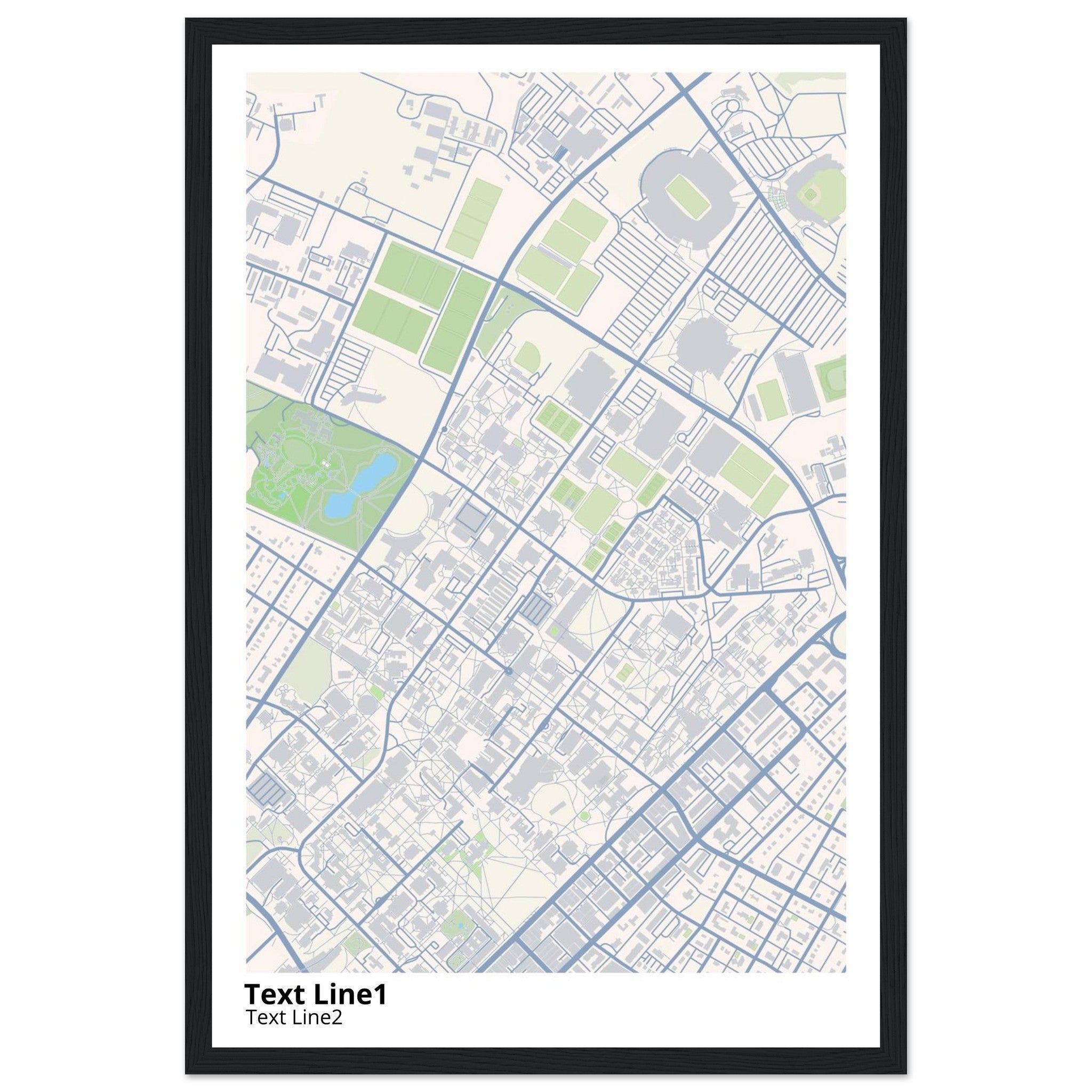Pennsylvania State University Campus Map Poster | Graduation Gift - Ink And Atlas