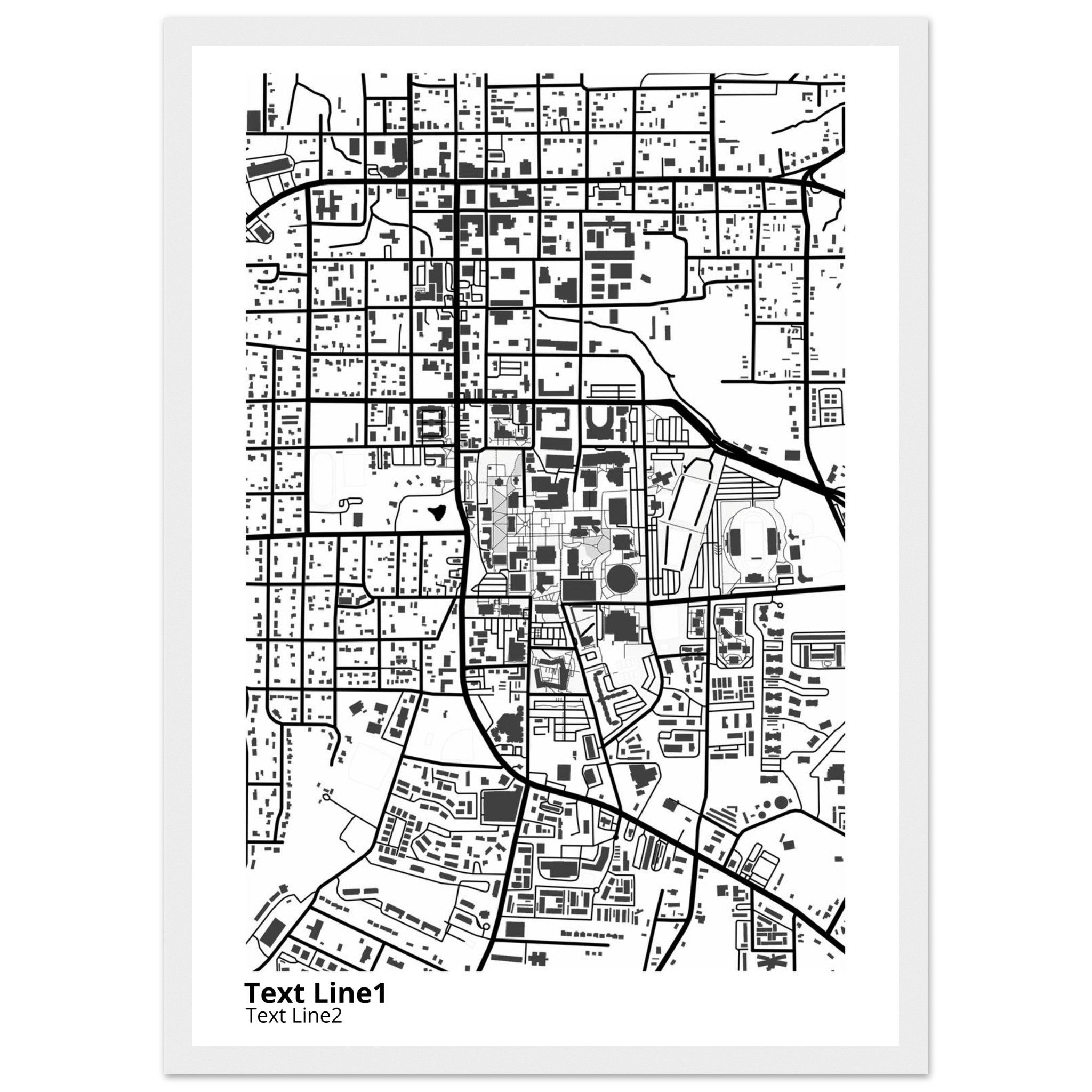 Sam Houston State University Texas Campus Map Poster | Graduation Gift - Ink And Atlas