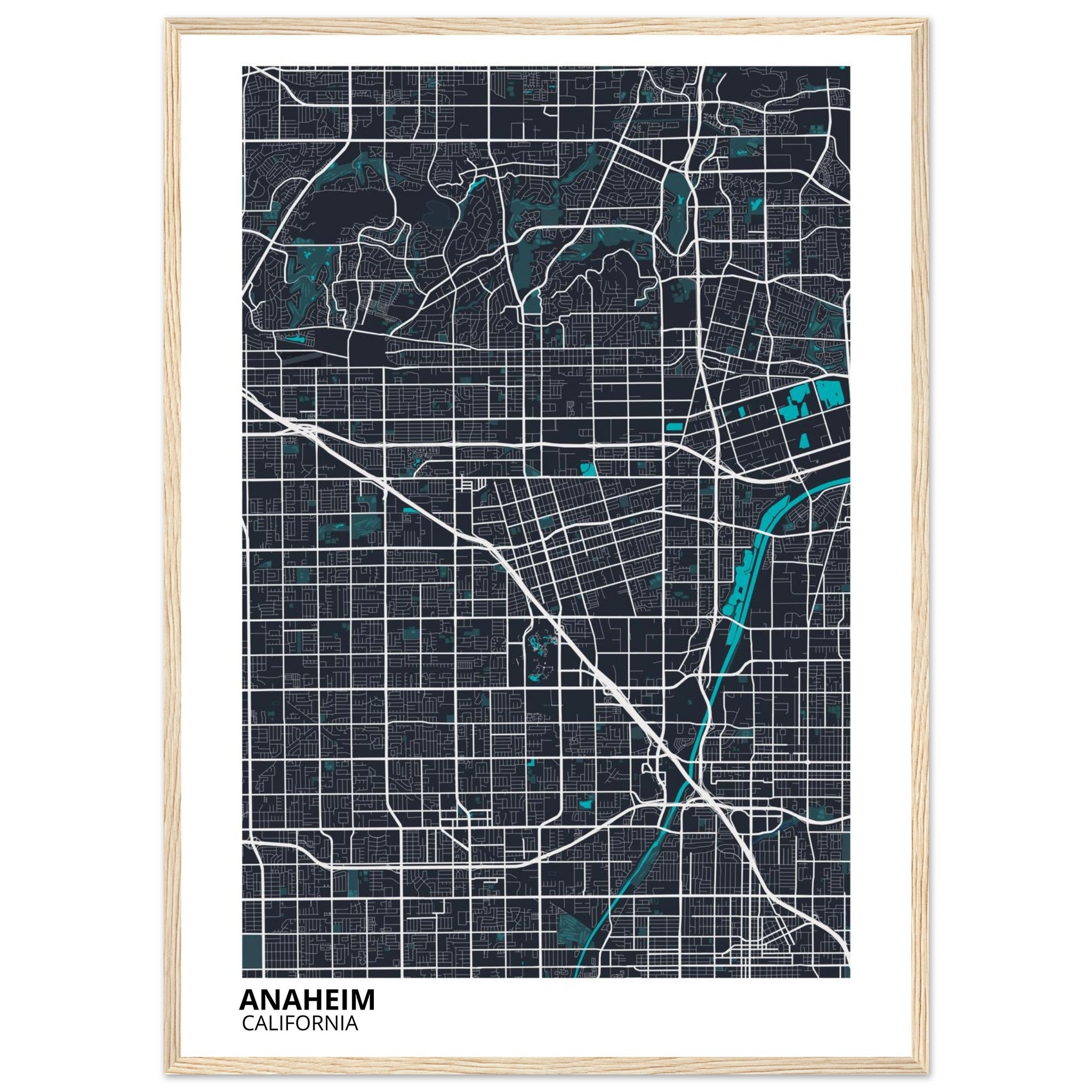 Anaheim California City Map Poster | Custom Map Art Print - Ink And Atlas