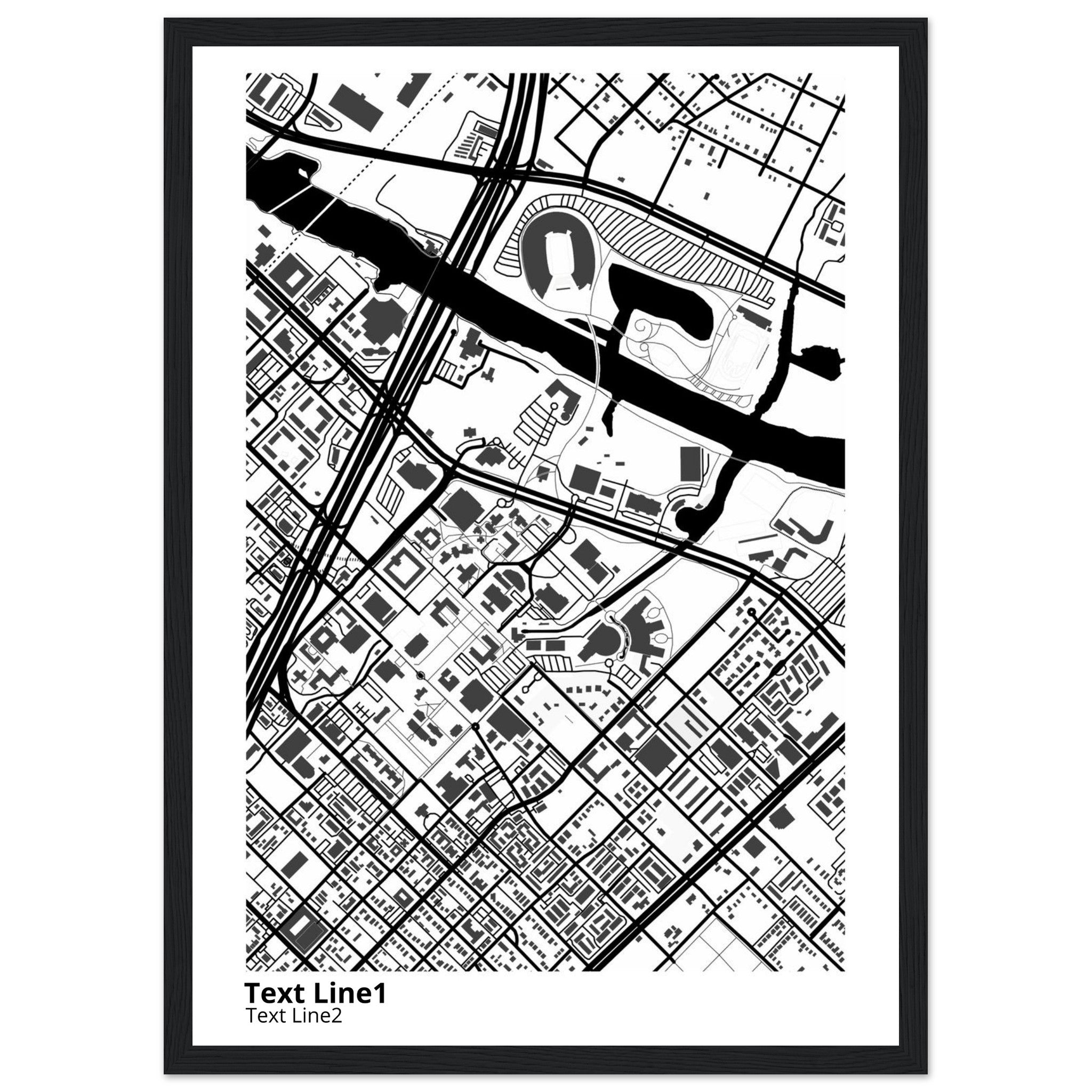 Baylor University Texas Campus Map Poster | Graduation Gift - Ink And Atlas