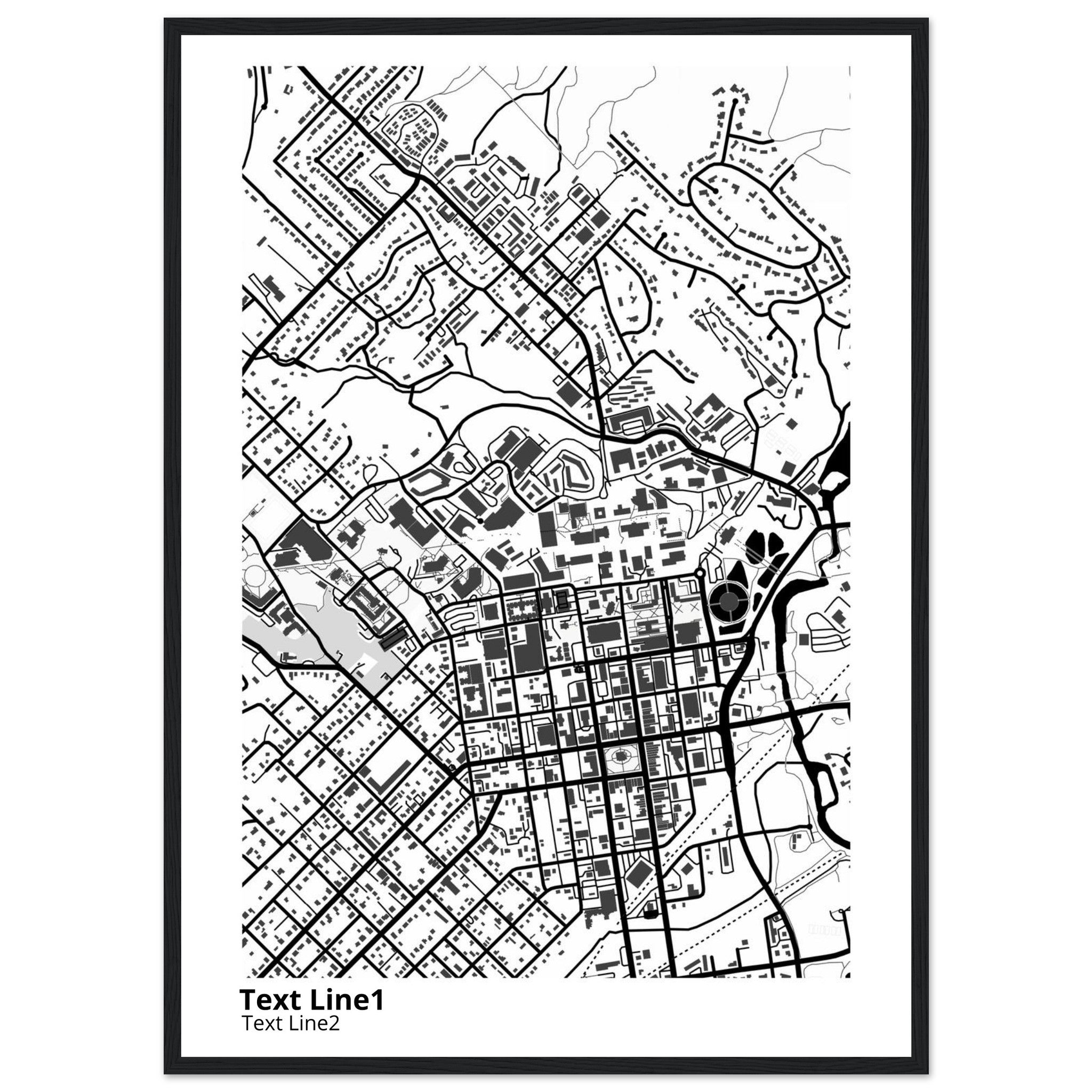 Texas State University Campus Map Poster | Graduation Gift - Ink And Atlas