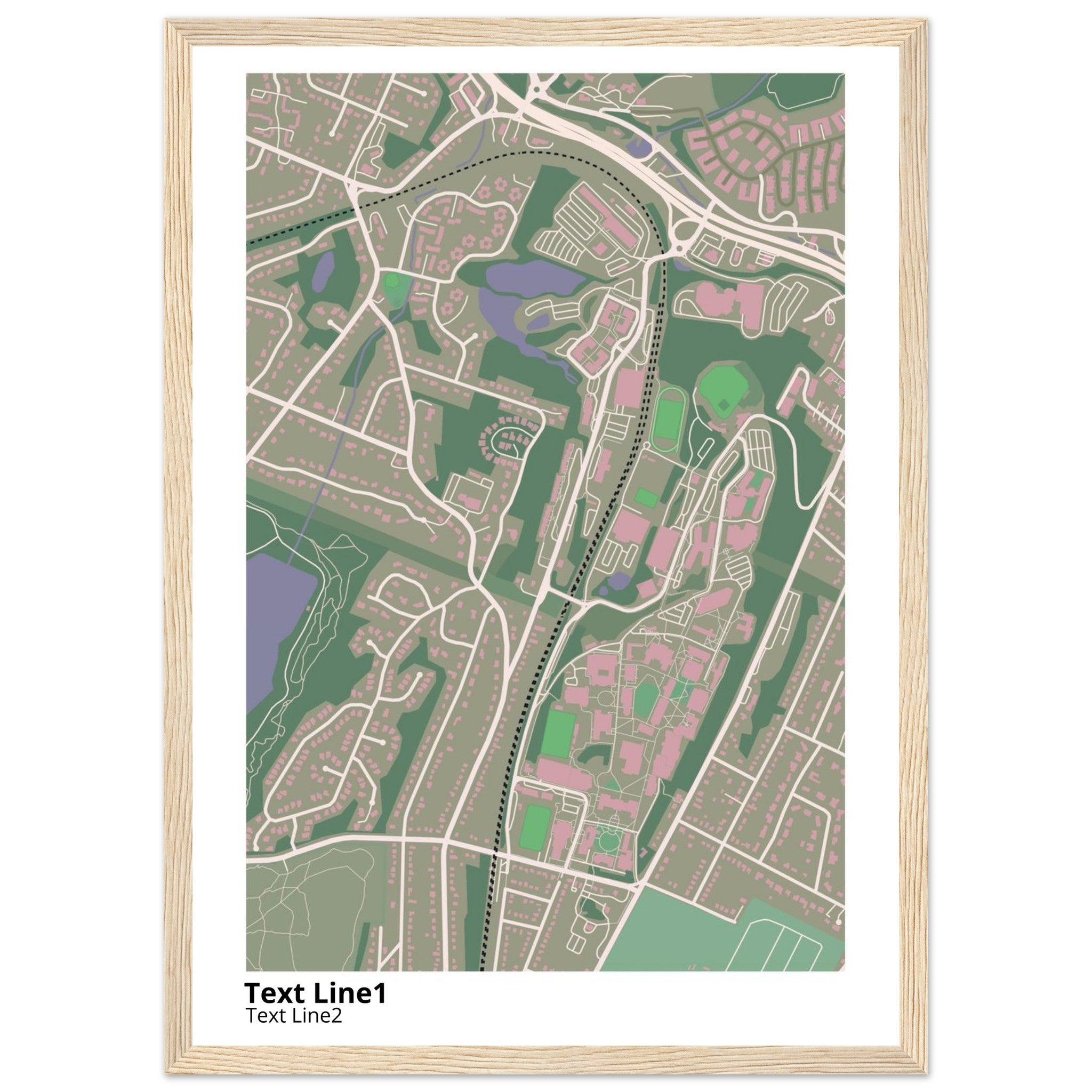 montclair state university campus map poster