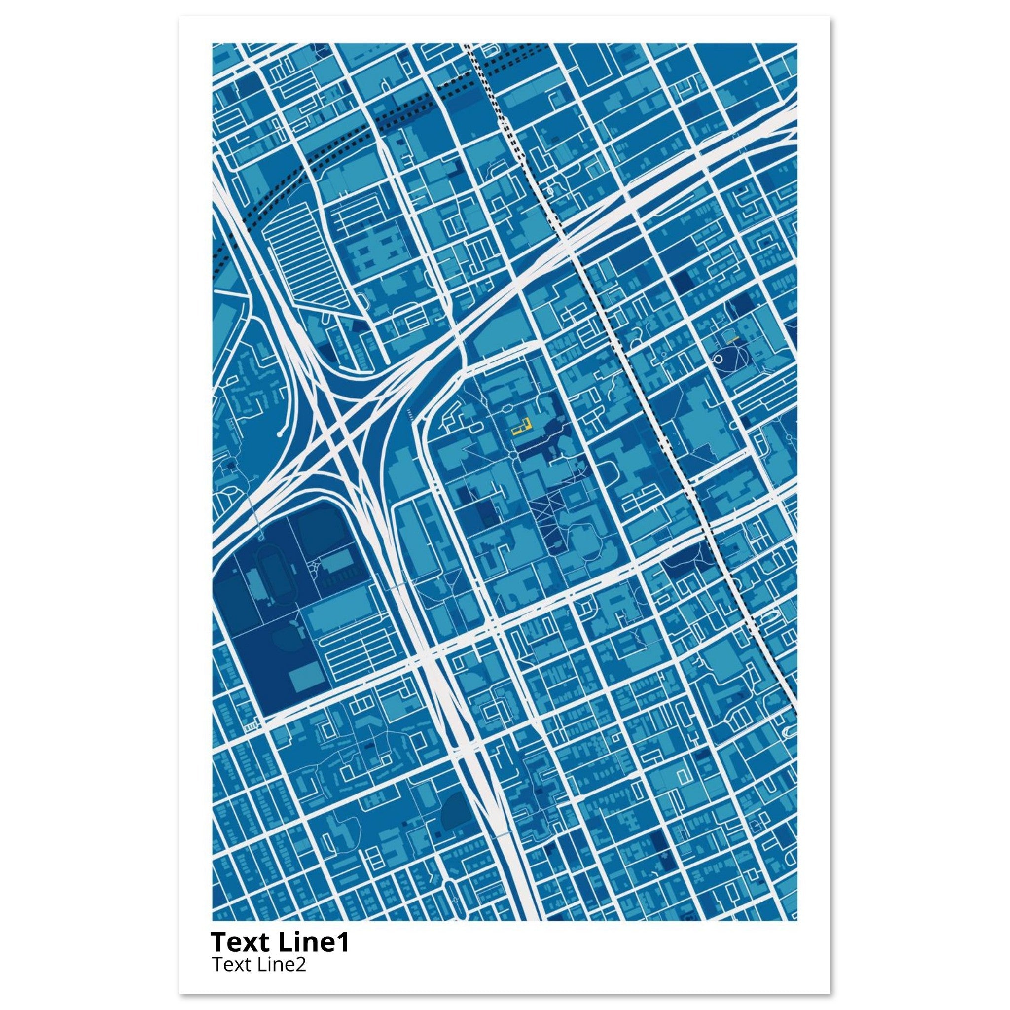 wayne state university campus map poster