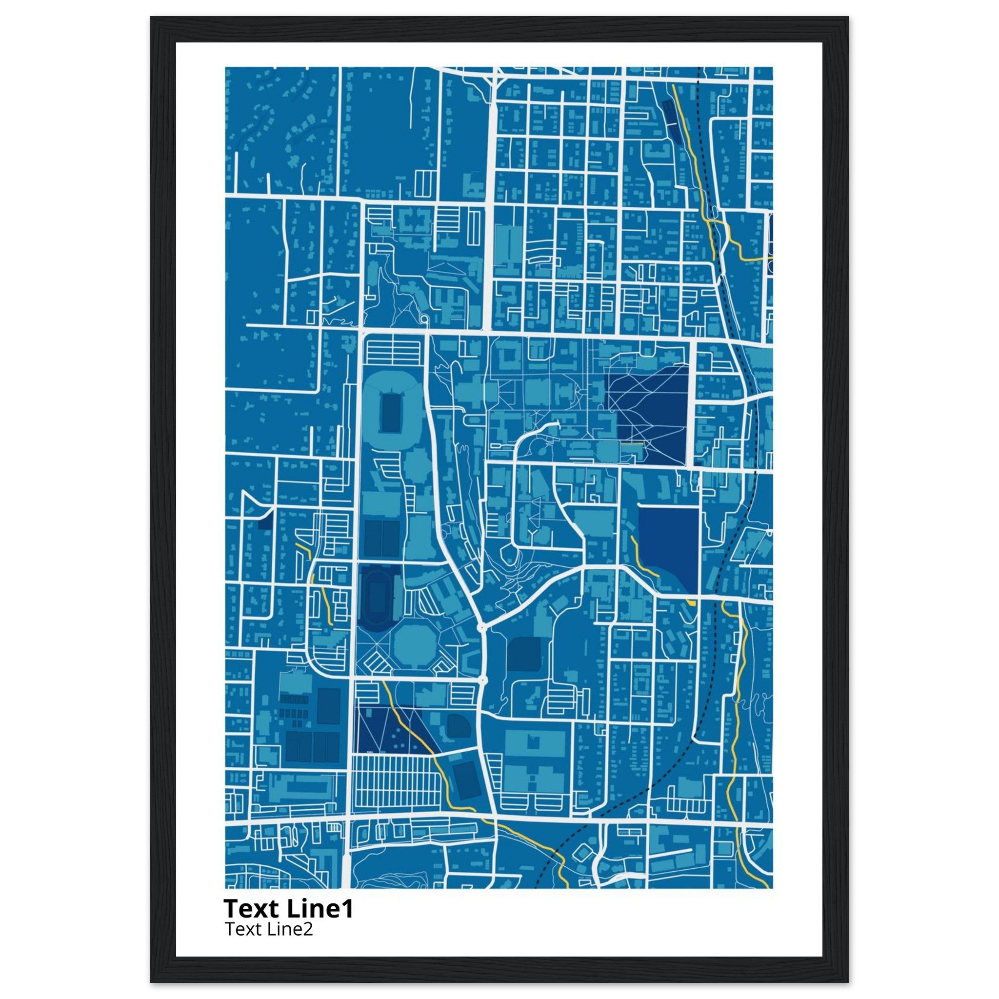 university of arkansas campus map poster