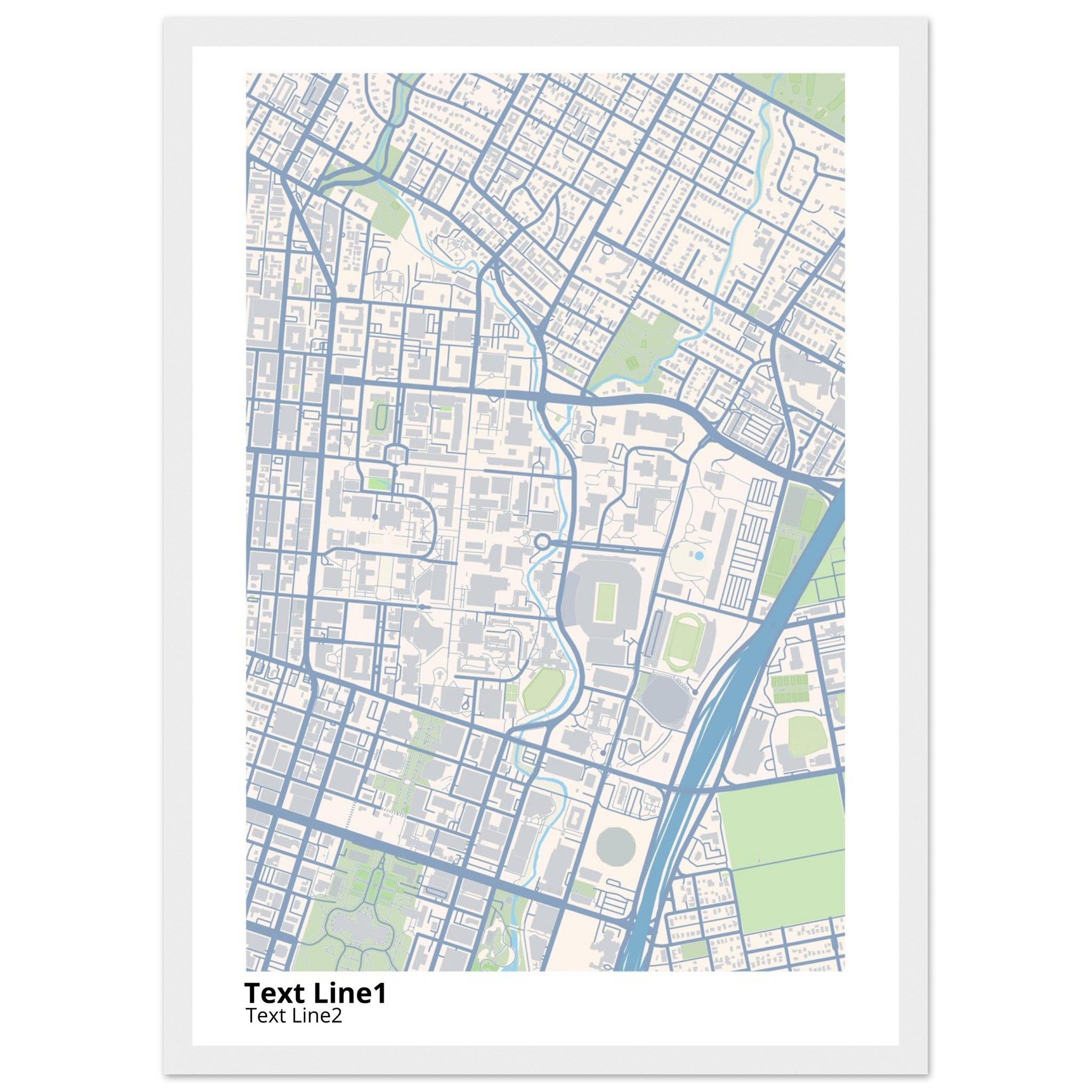 University of Texas at Austin Campus Map Poster | Graduation Gift - Ink And Atlas