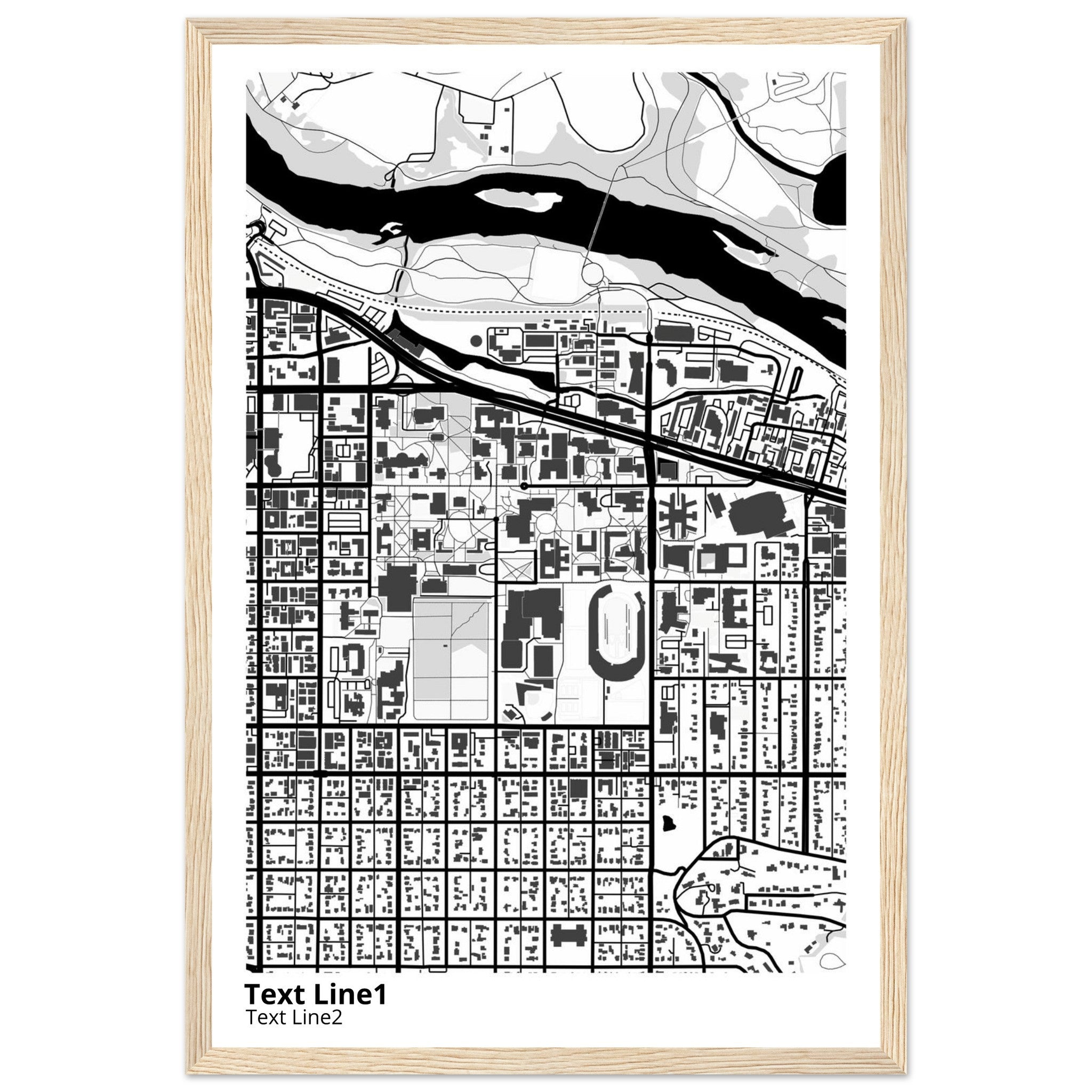 University of Oregon Campus Map Poster | Graduation Gift - Ink And Atlas