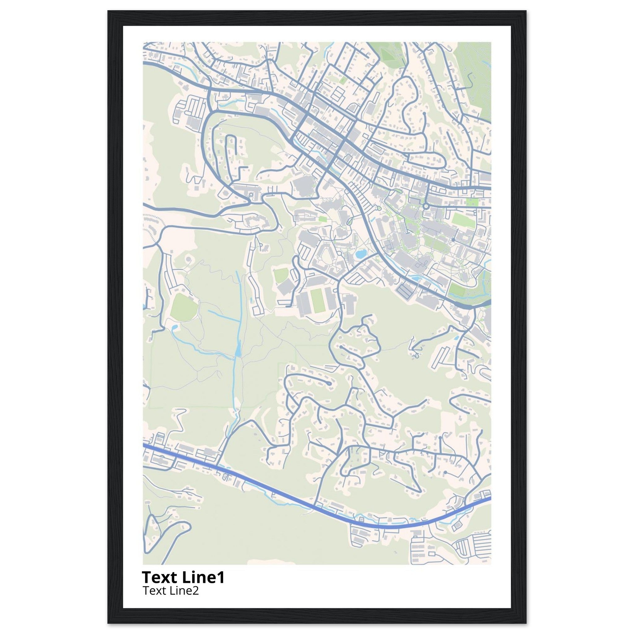 Appalachian State University NC Campus Map Poster | Graduation Gift - Ink And Atlas