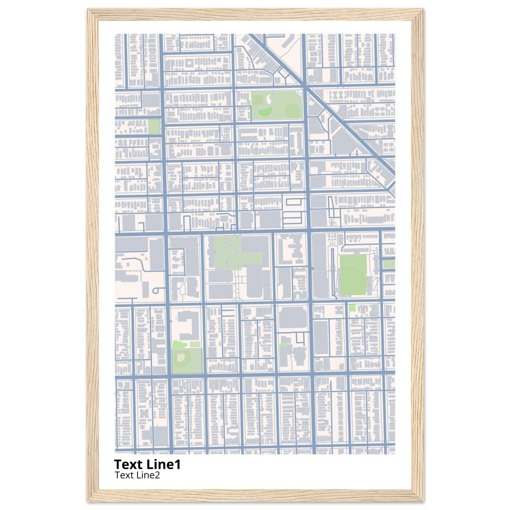depaul university campus map poster