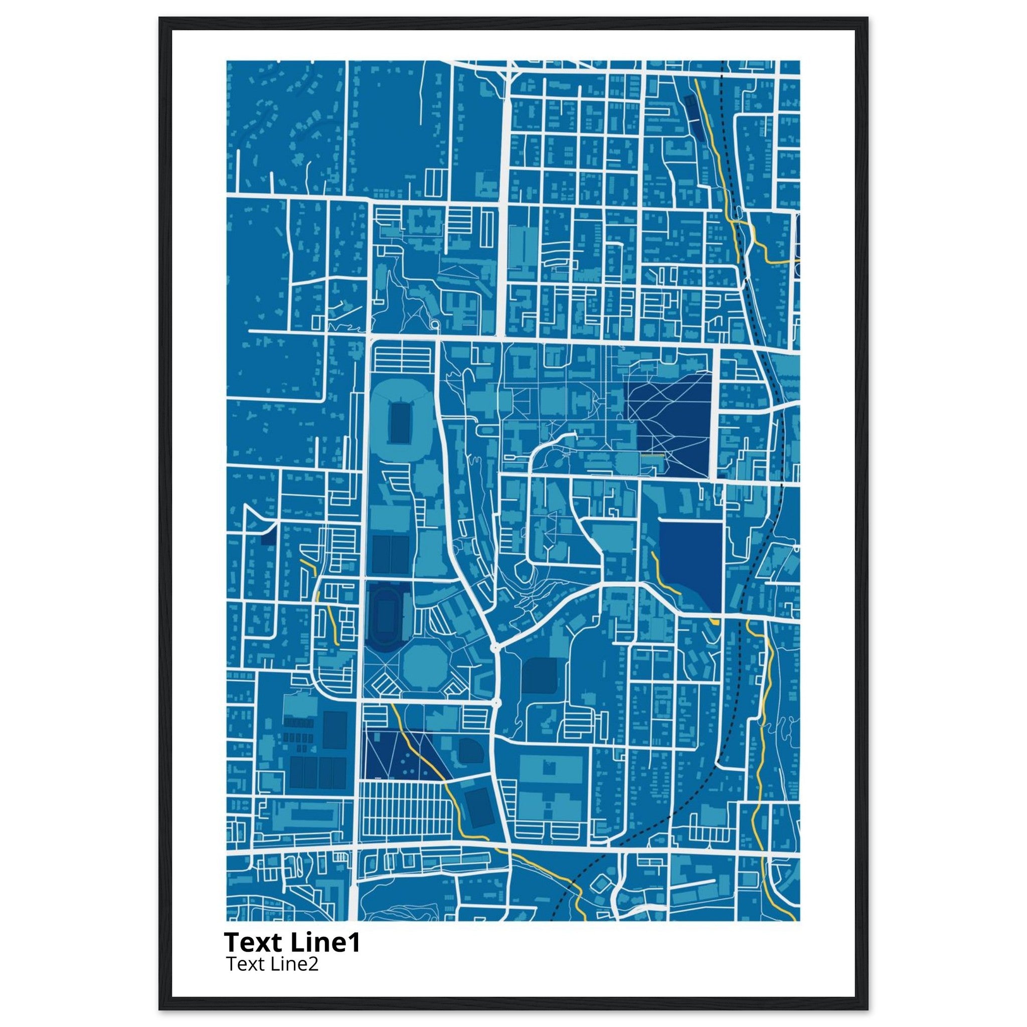 university of arkansas campus map poster