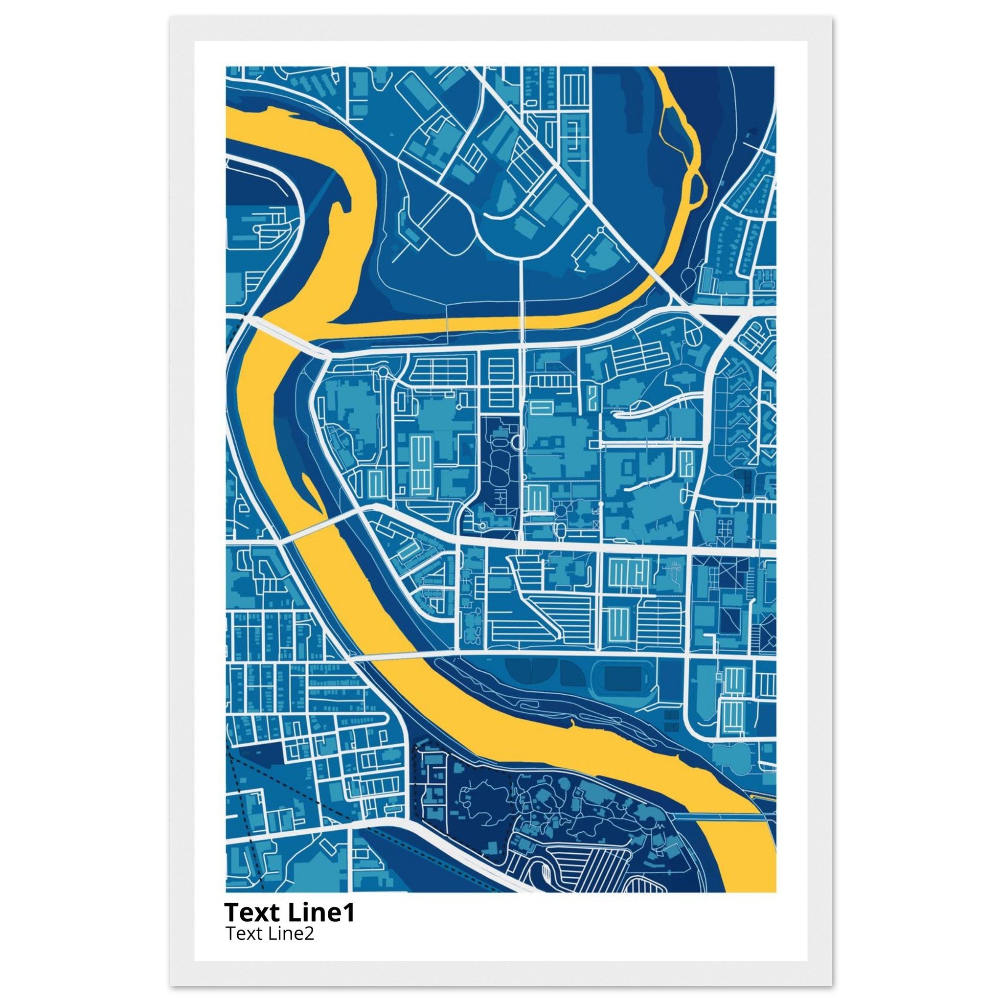 indiana university indianapolis campus map poster