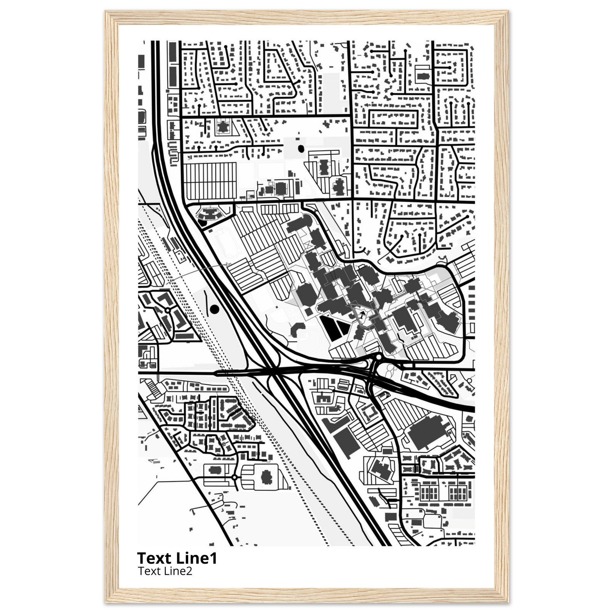 Utah Valley University Campus Map Poster | Graduation Gift - Ink And Atlas