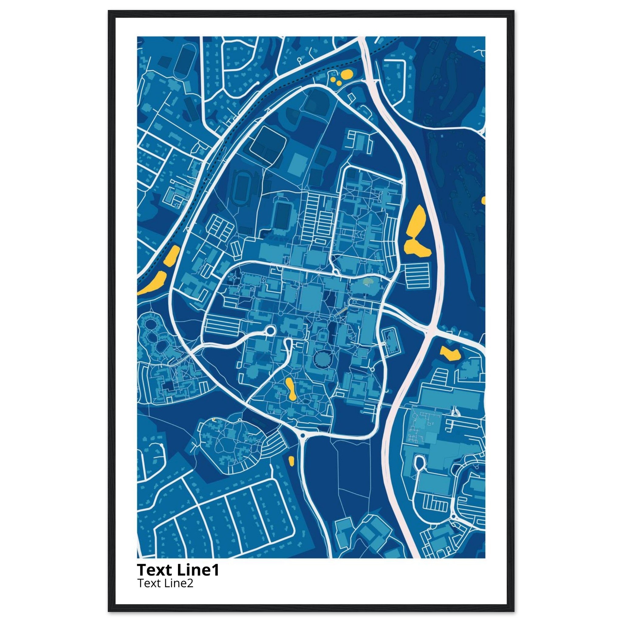 stony brook university campus map poster
