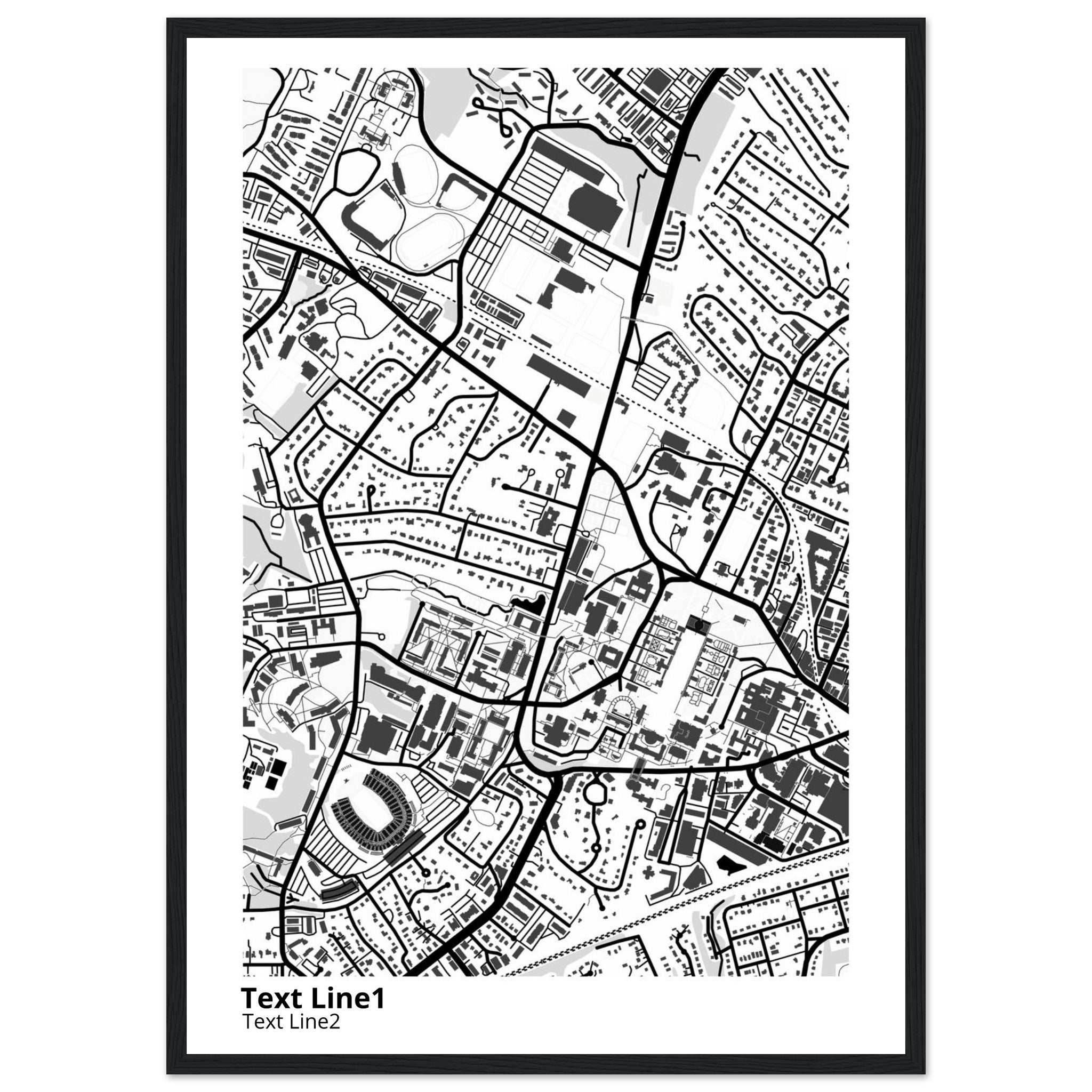 University of Virginia (Main Site) Campus Map Poster | Graduation Gift - Ink And Atlas
