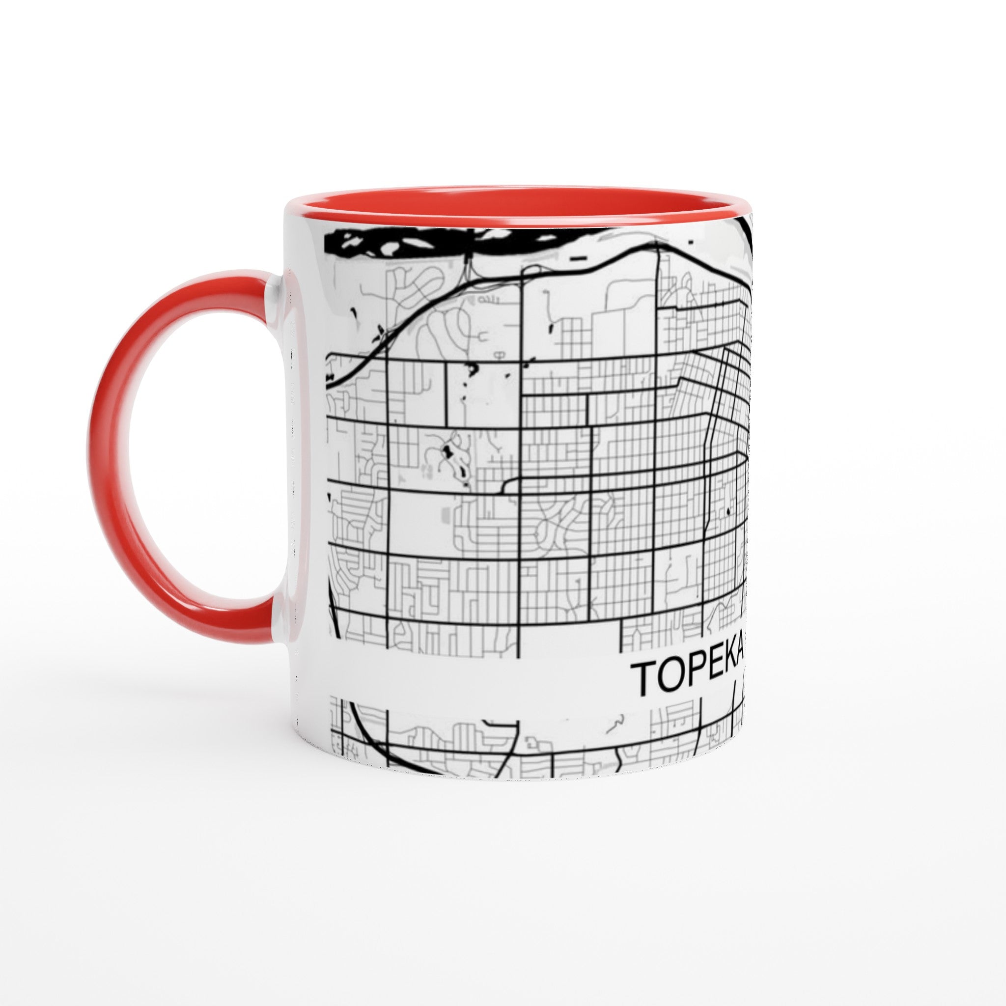 Topeka Modern City Map Mug (11oz) - Ink And Atlas