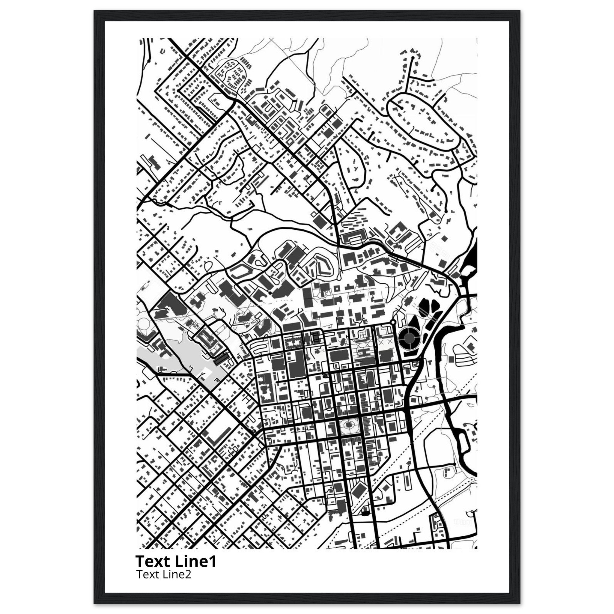 Texas State University Campus Map Poster | Graduation Gift - Ink And Atlas
