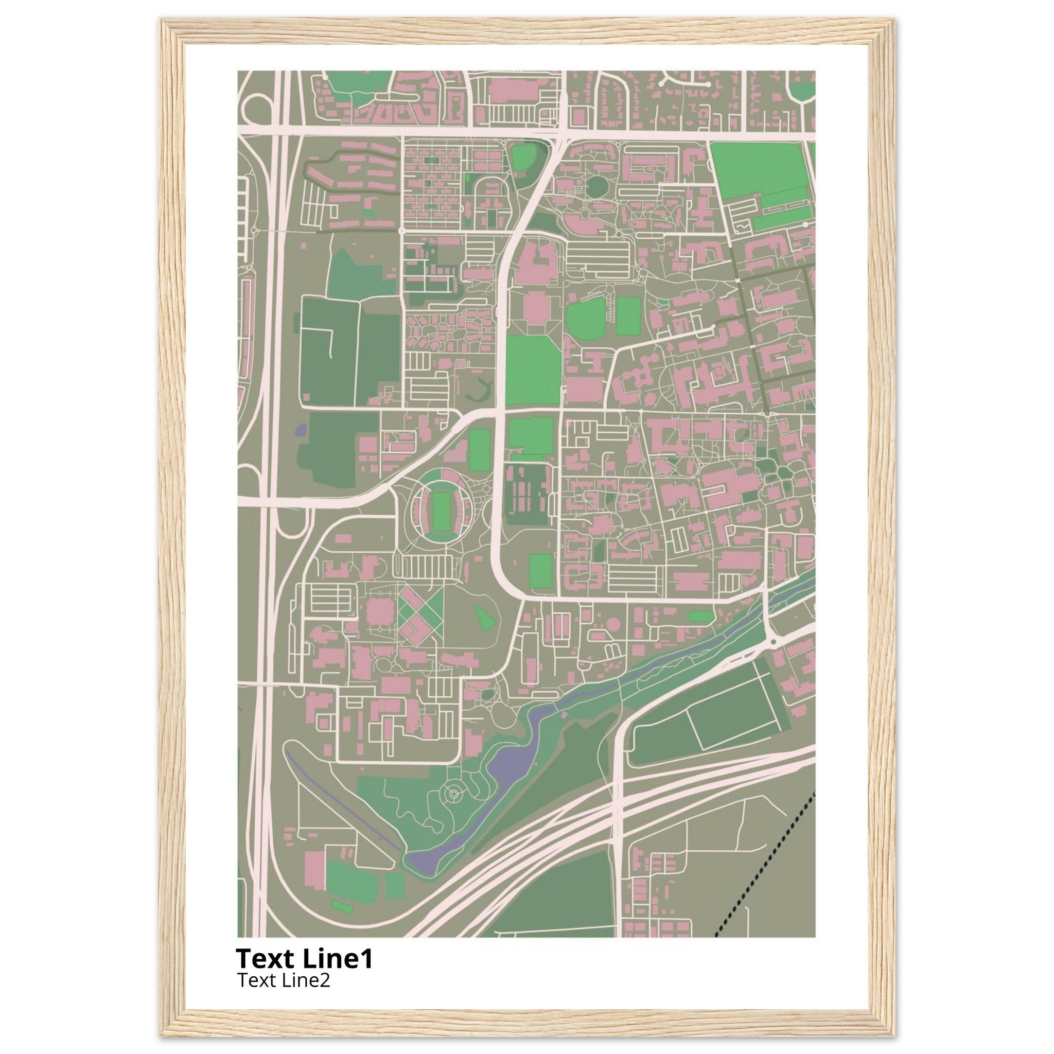 university of california davis campus map poster