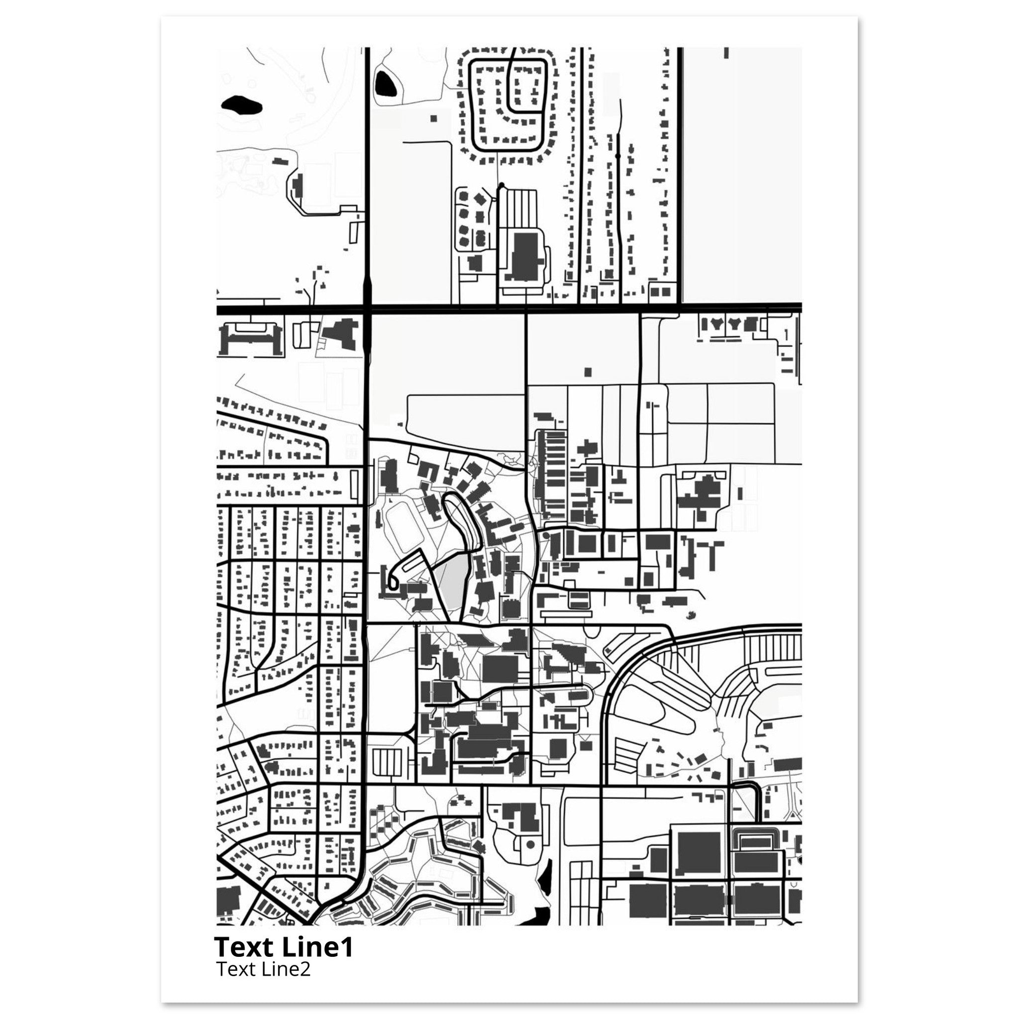 university of minnesota twin cities campus map poster
