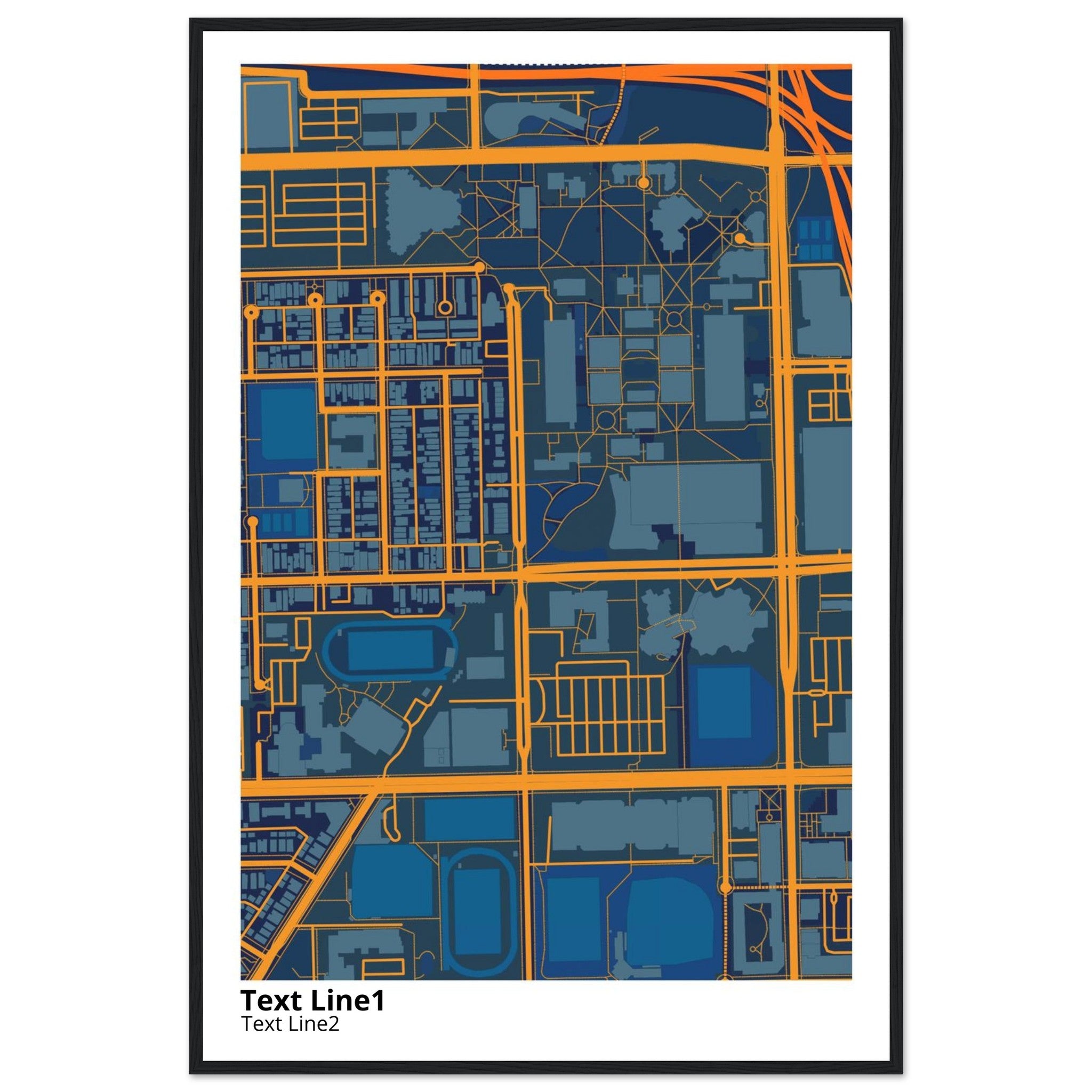 university of illinois chicago campus map poster