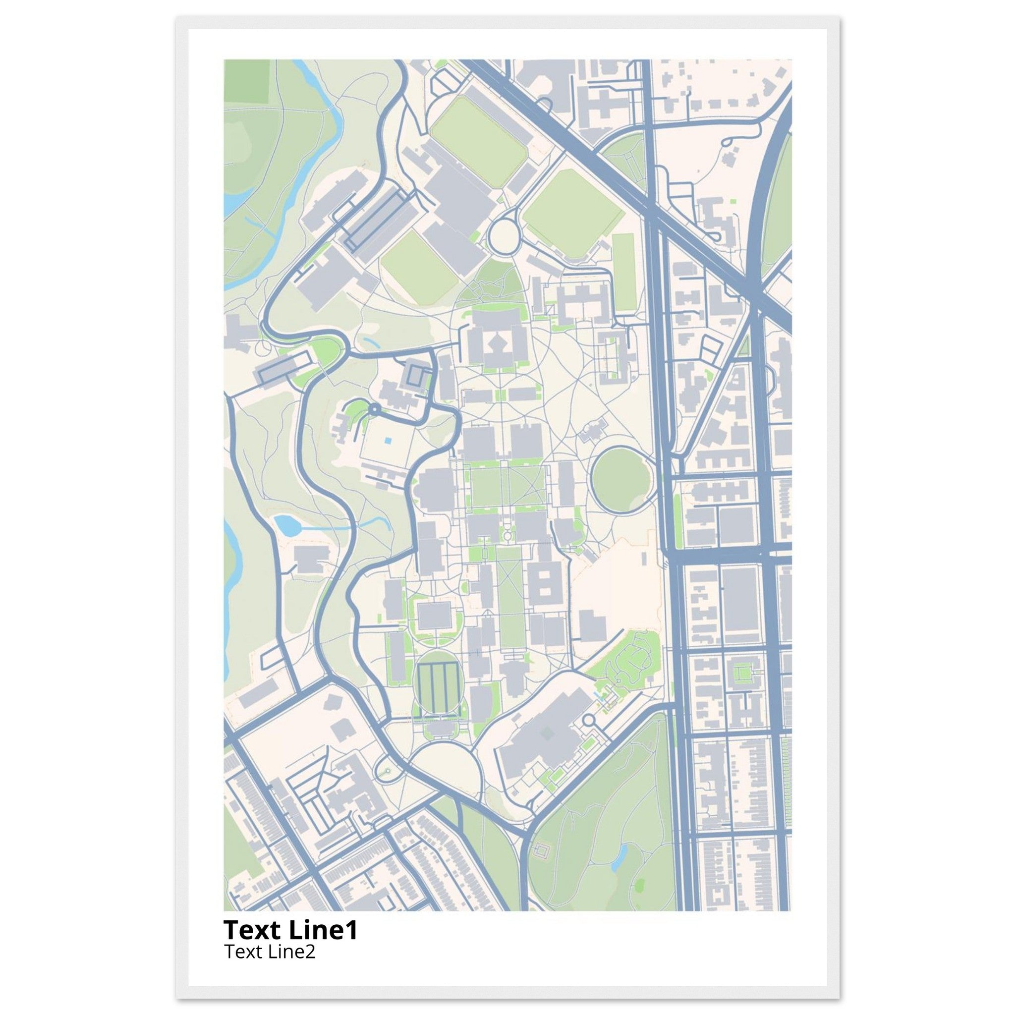 johns hopkins university campus map poster