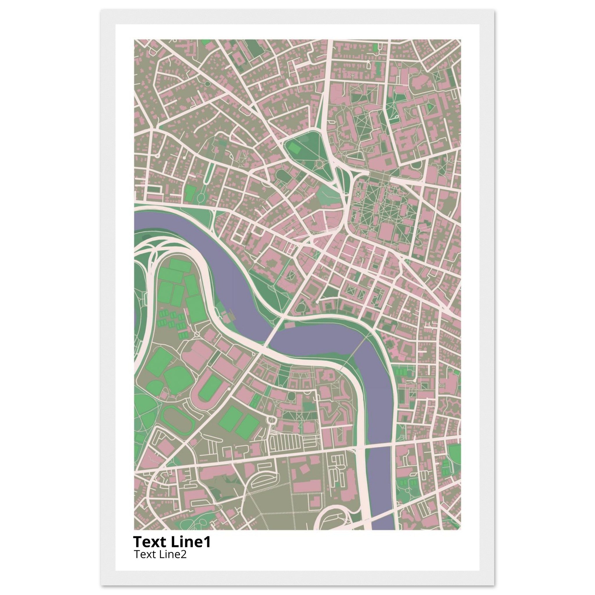 harvard university campus map poster