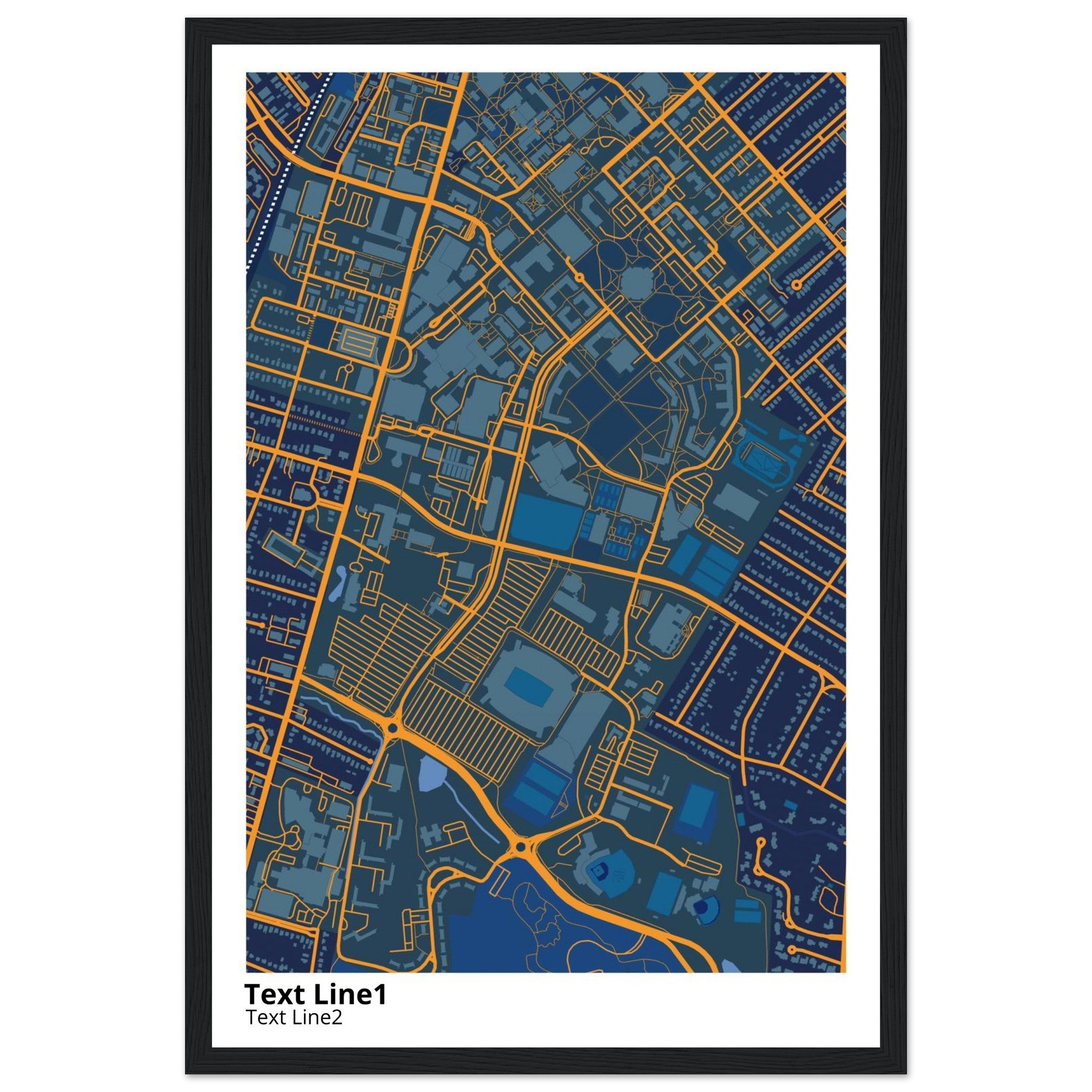 university of kentucky campus map poster