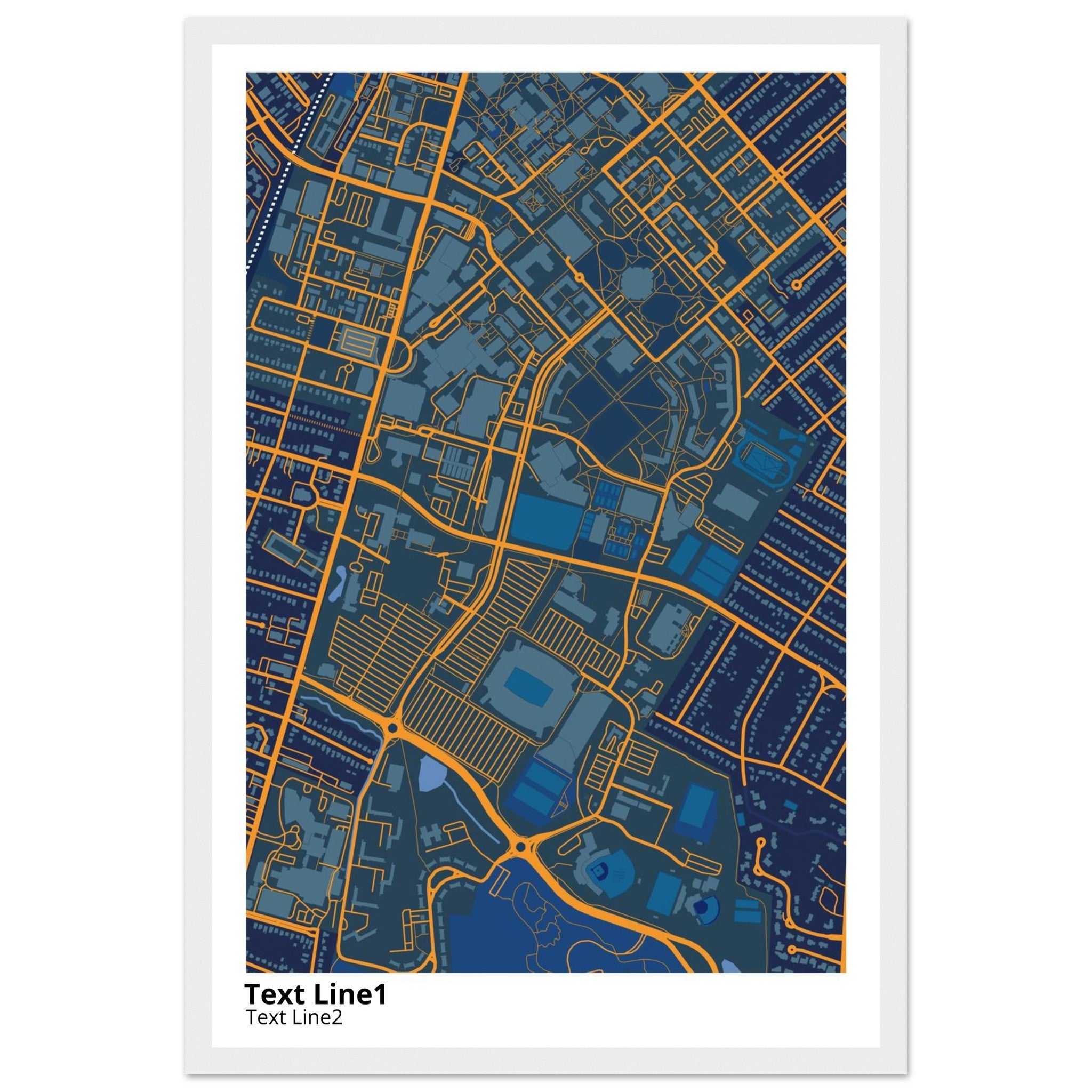 university of kentucky campus map poster