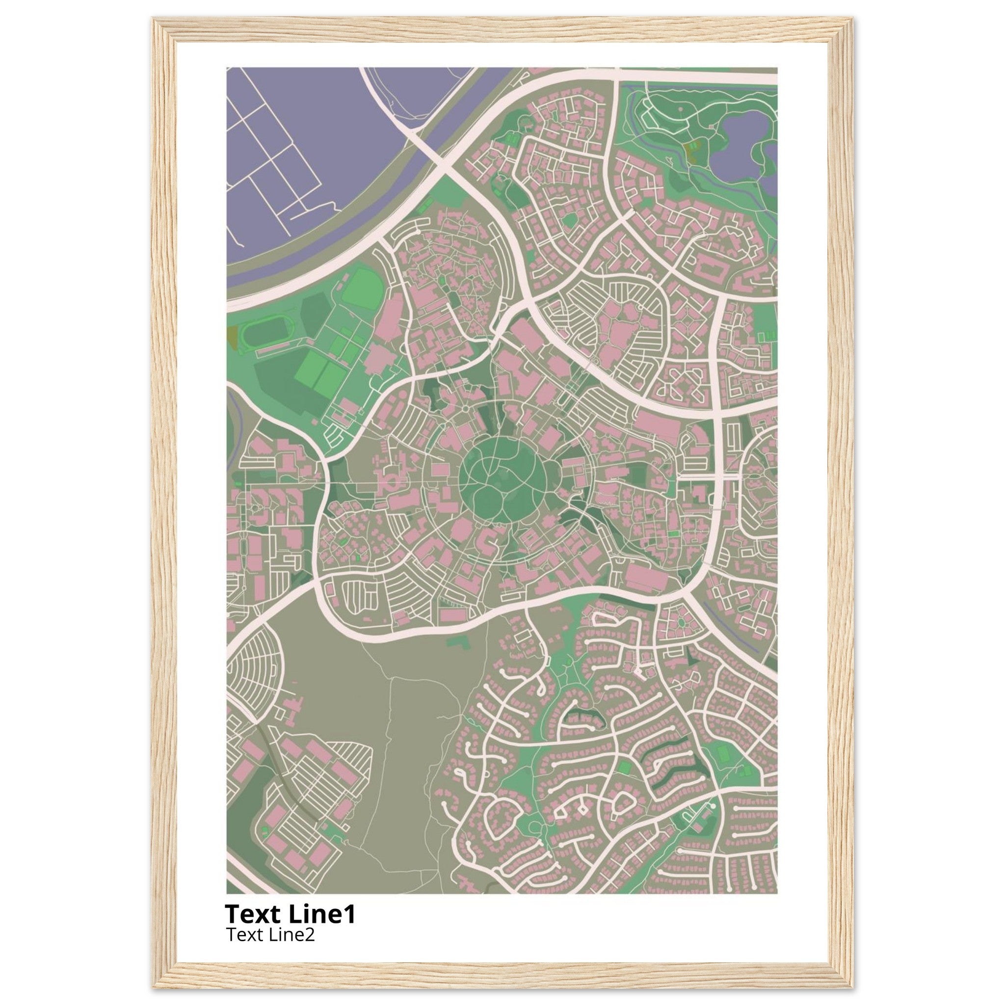 university of california irvine campus map poster