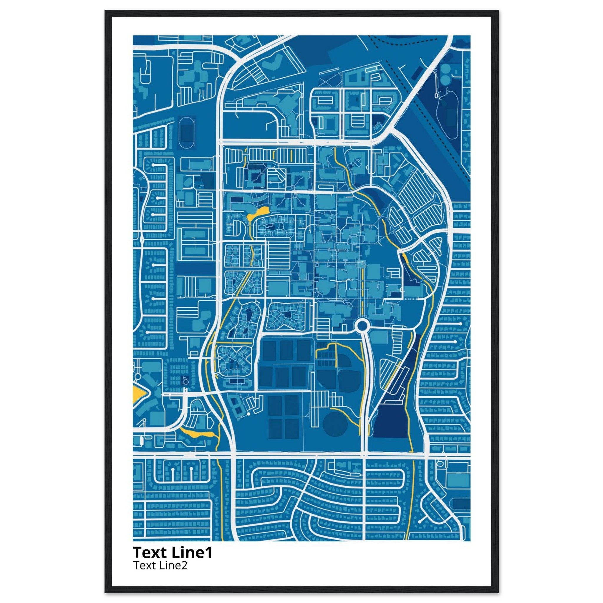The University of Texas at Dallas Campus Map Poster | Graduation Gift - Ink And Atlas