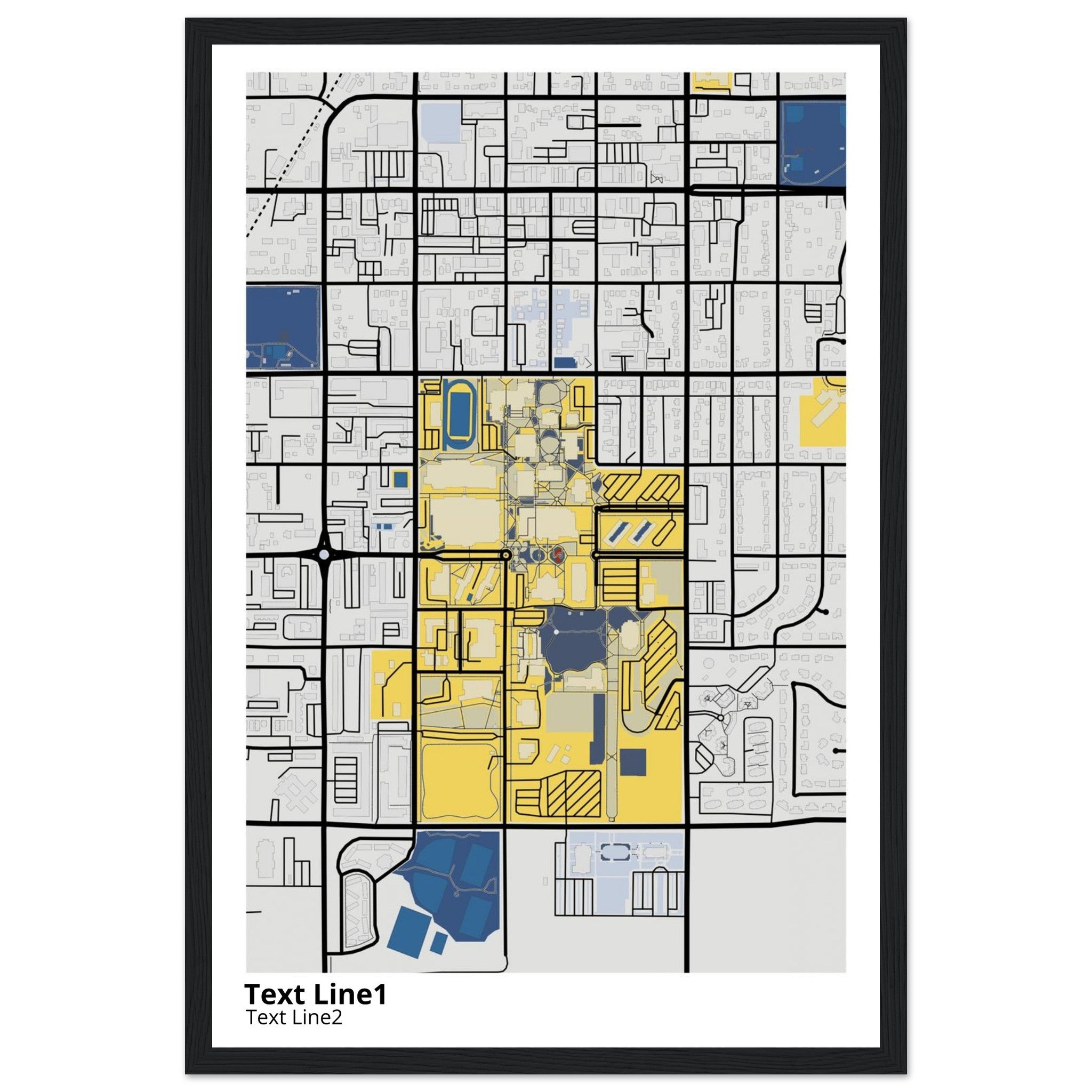 brigham young university campus map poster