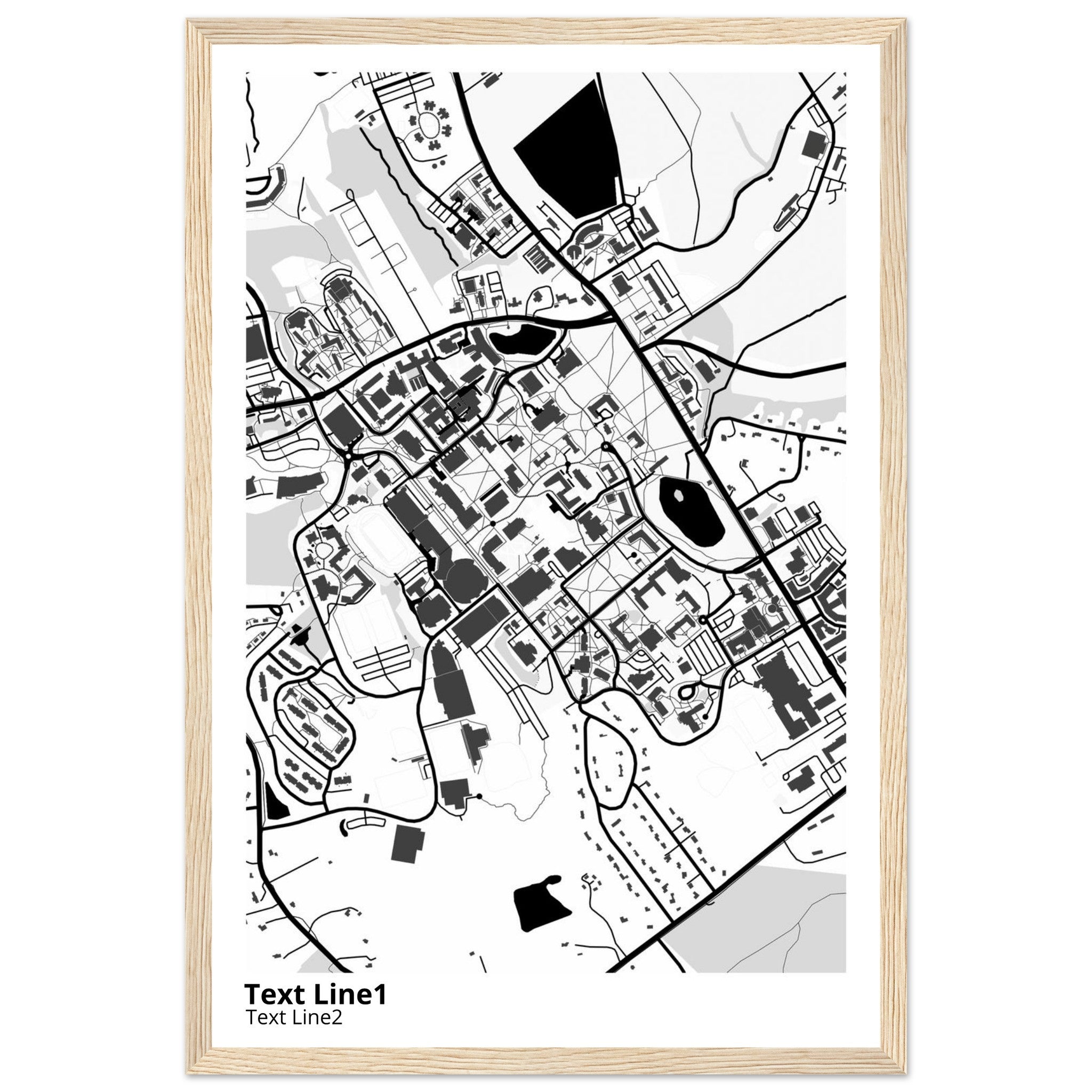 university of connecticut campus map poster