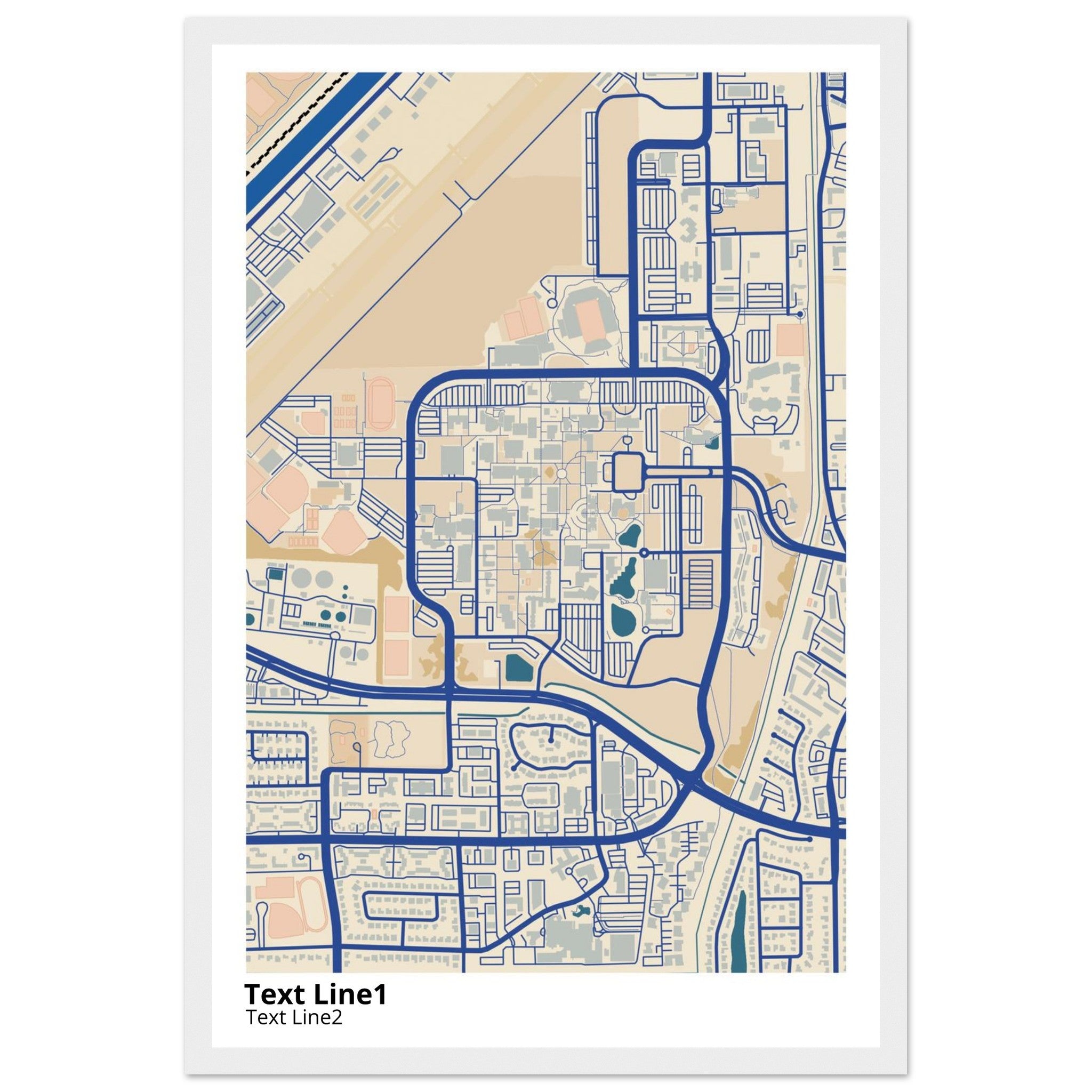florida atlantic university campus map poster