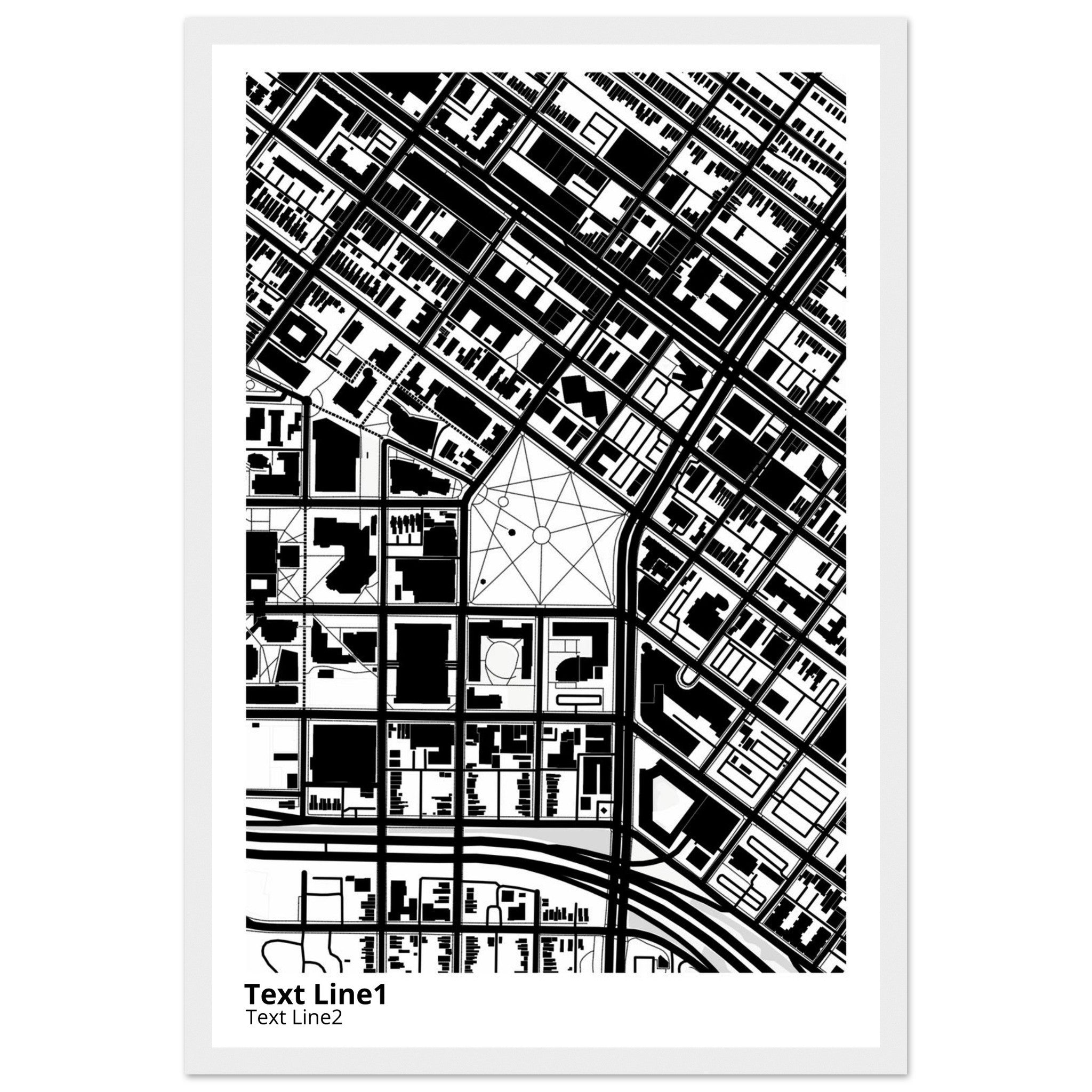 virginia commonwealth university campus map poster