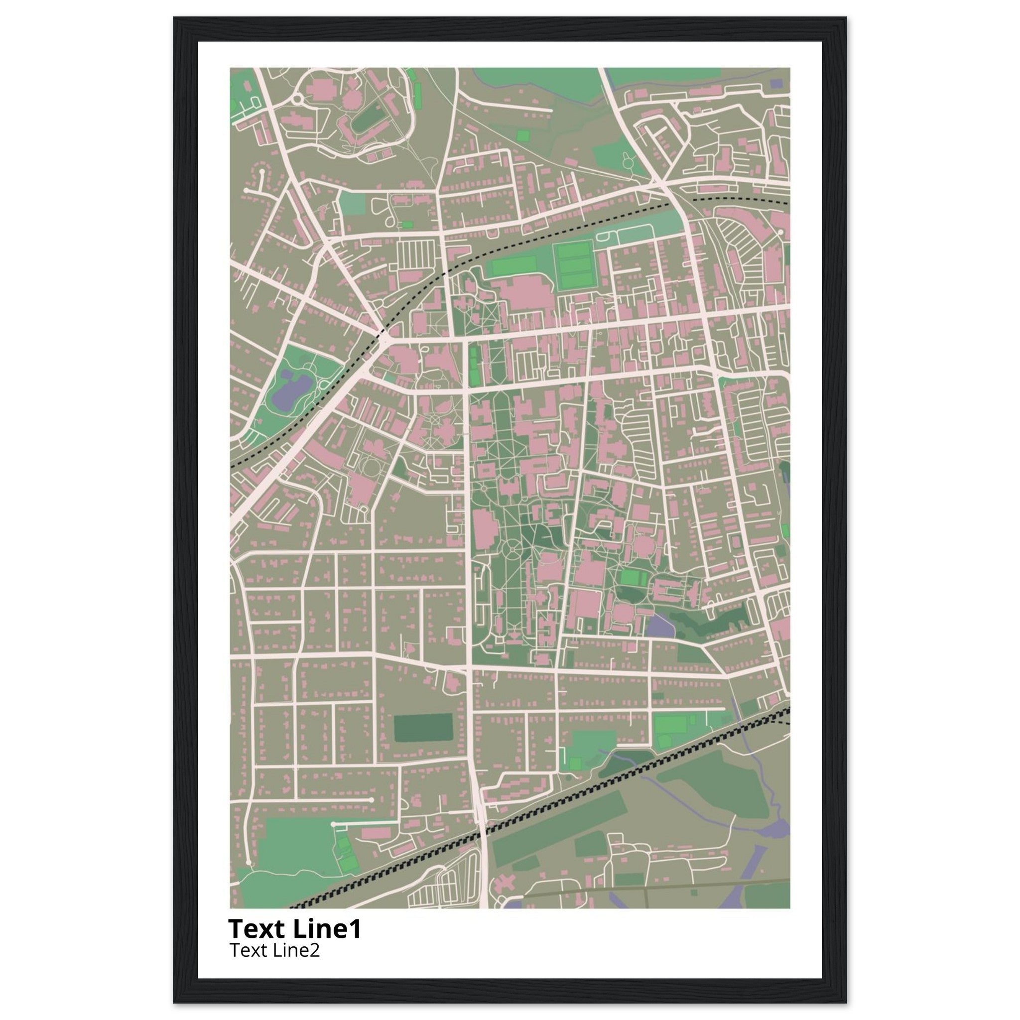 university of delaware campus map poster
