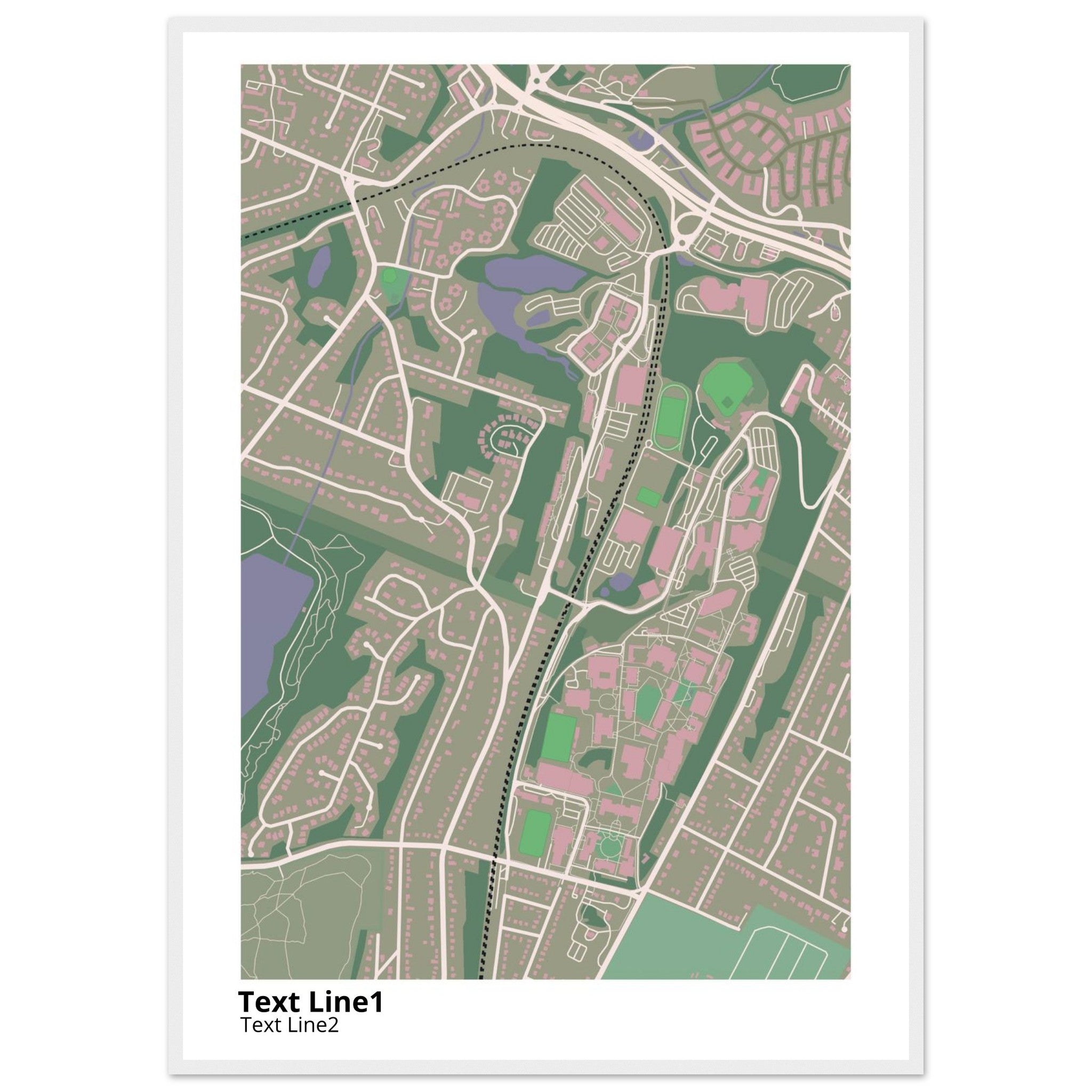 montclair state university campus map poster