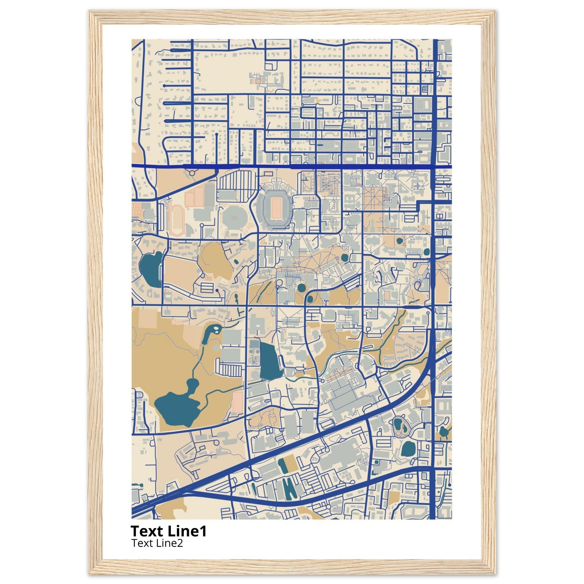 university of florida campus map poster