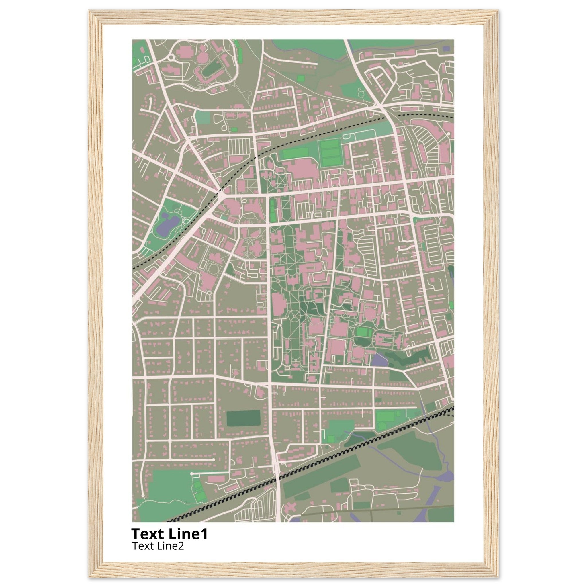 university of delaware campus map poster