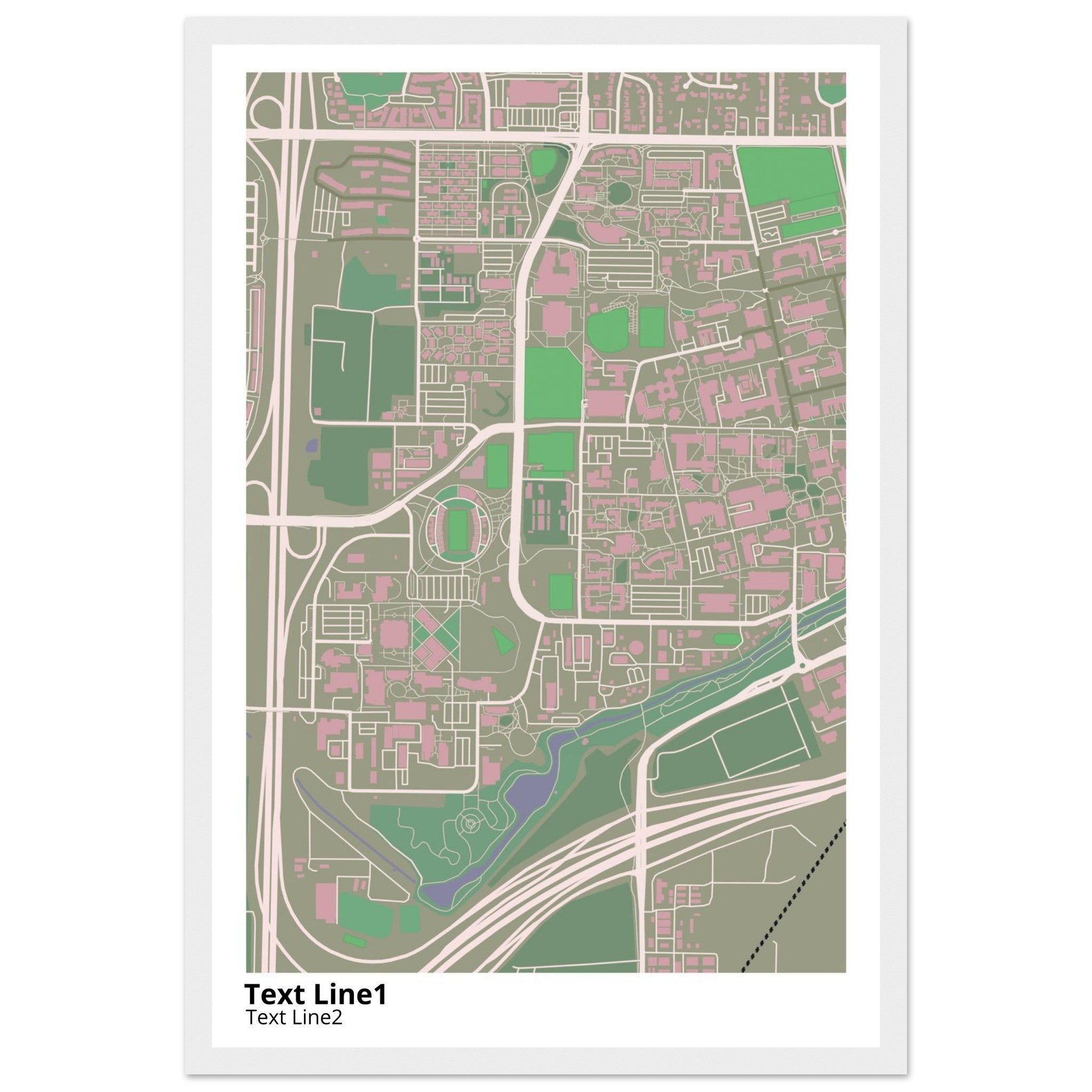 university of california davis campus map poster