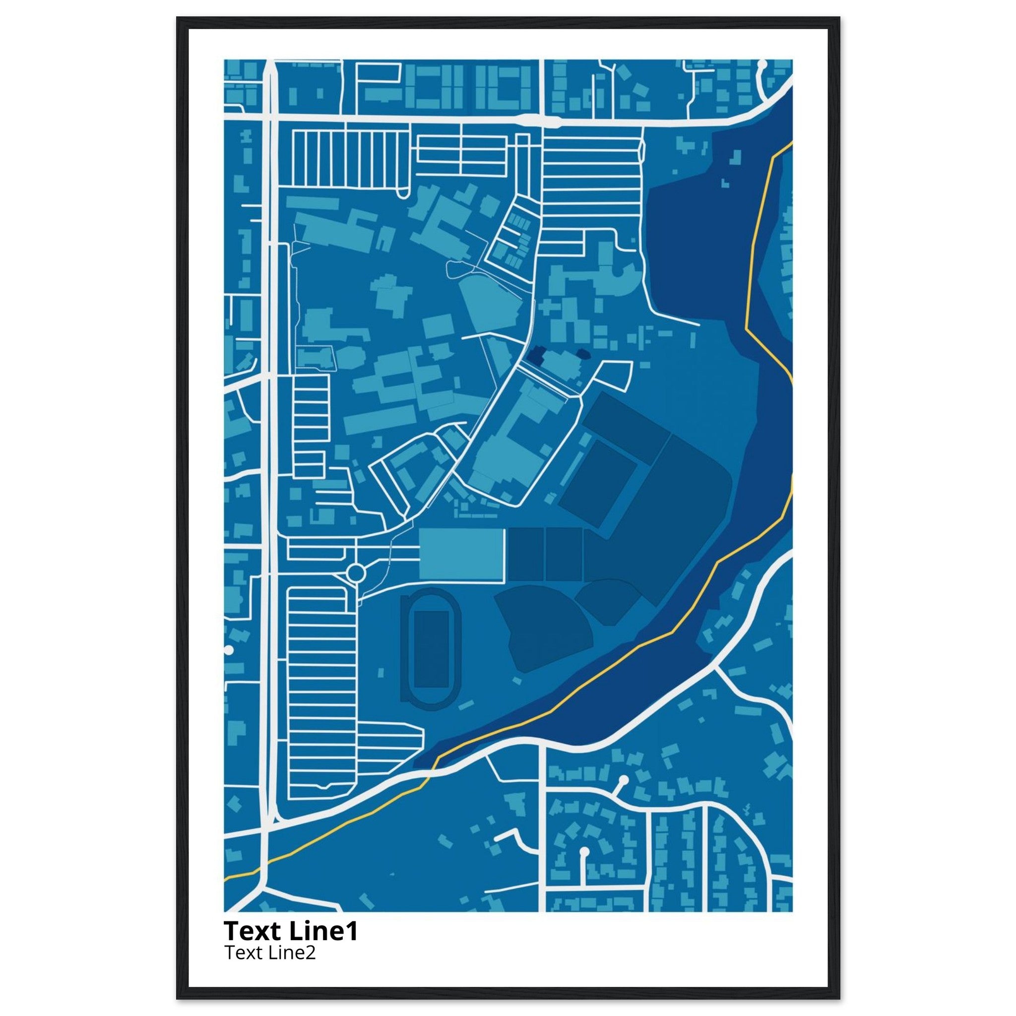 american river college campus map poster
