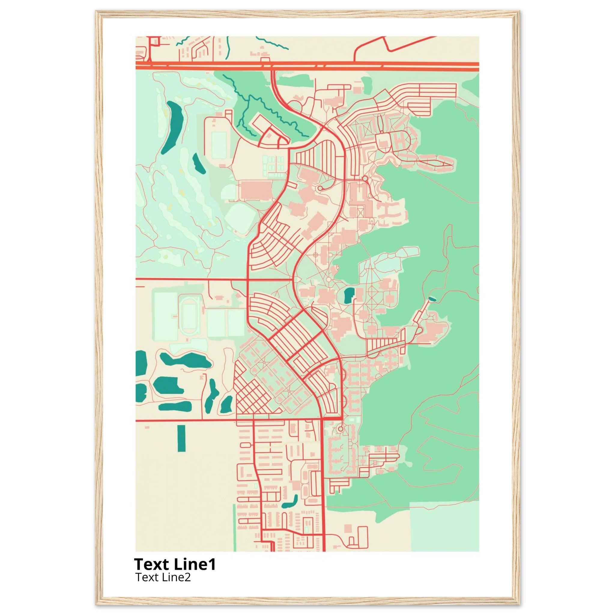 grand valley state university campus map poster