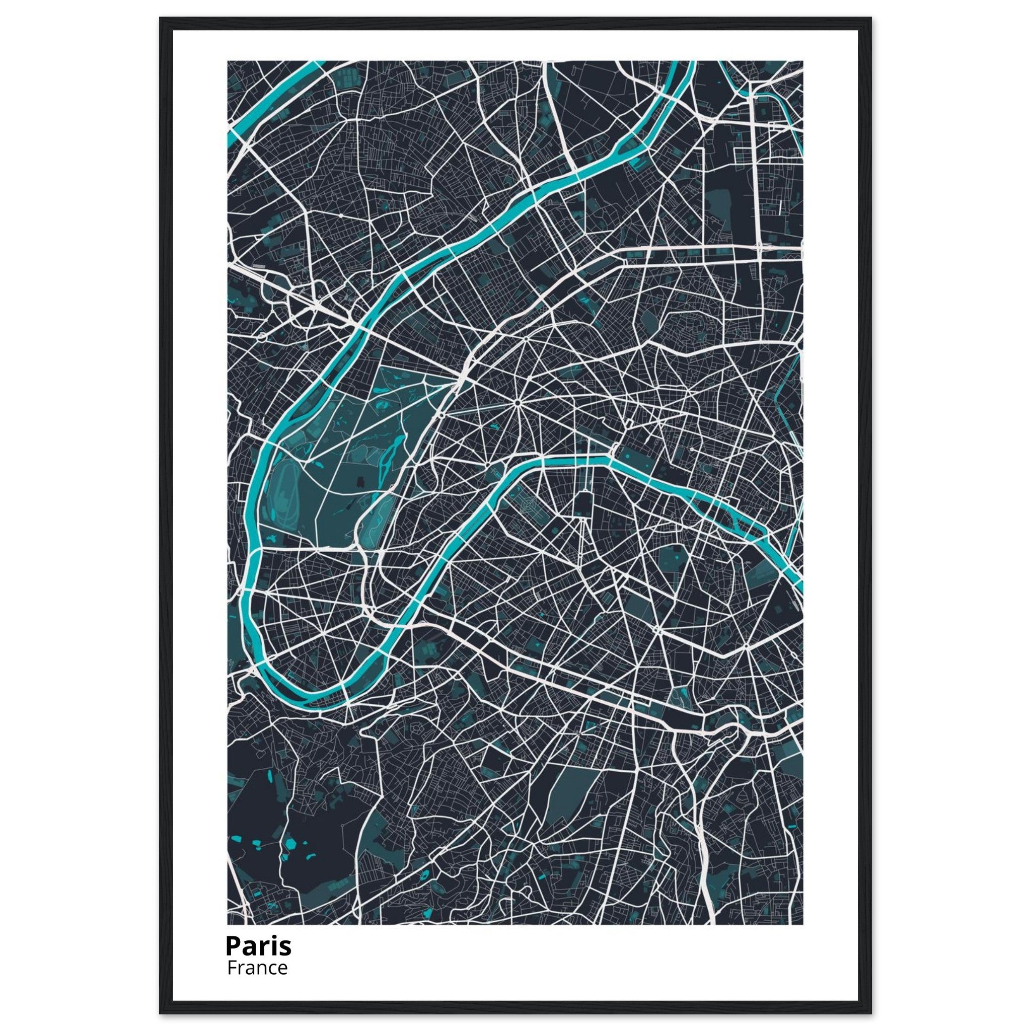 Custom Modern City Map Print - Ink And Atlas
