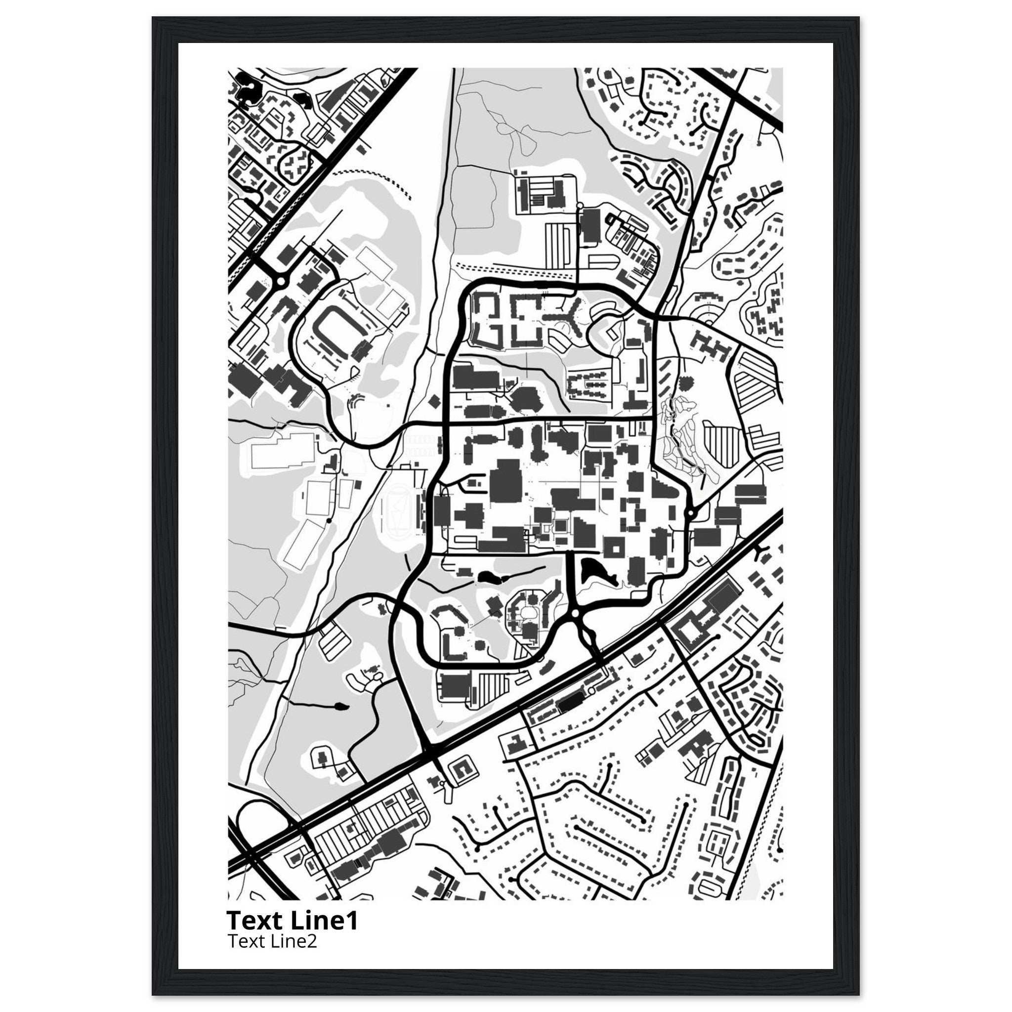 University of North Carolina Charlotte Campus Map Poster | Alumni Gift - Ink And Atlas