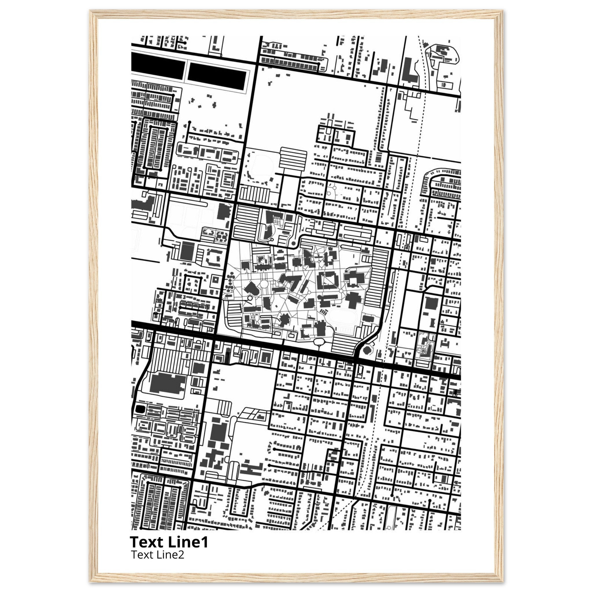 University of Texas Rio Grande Valley Campus Map Poster | Alumni Gift - Ink And Atlas