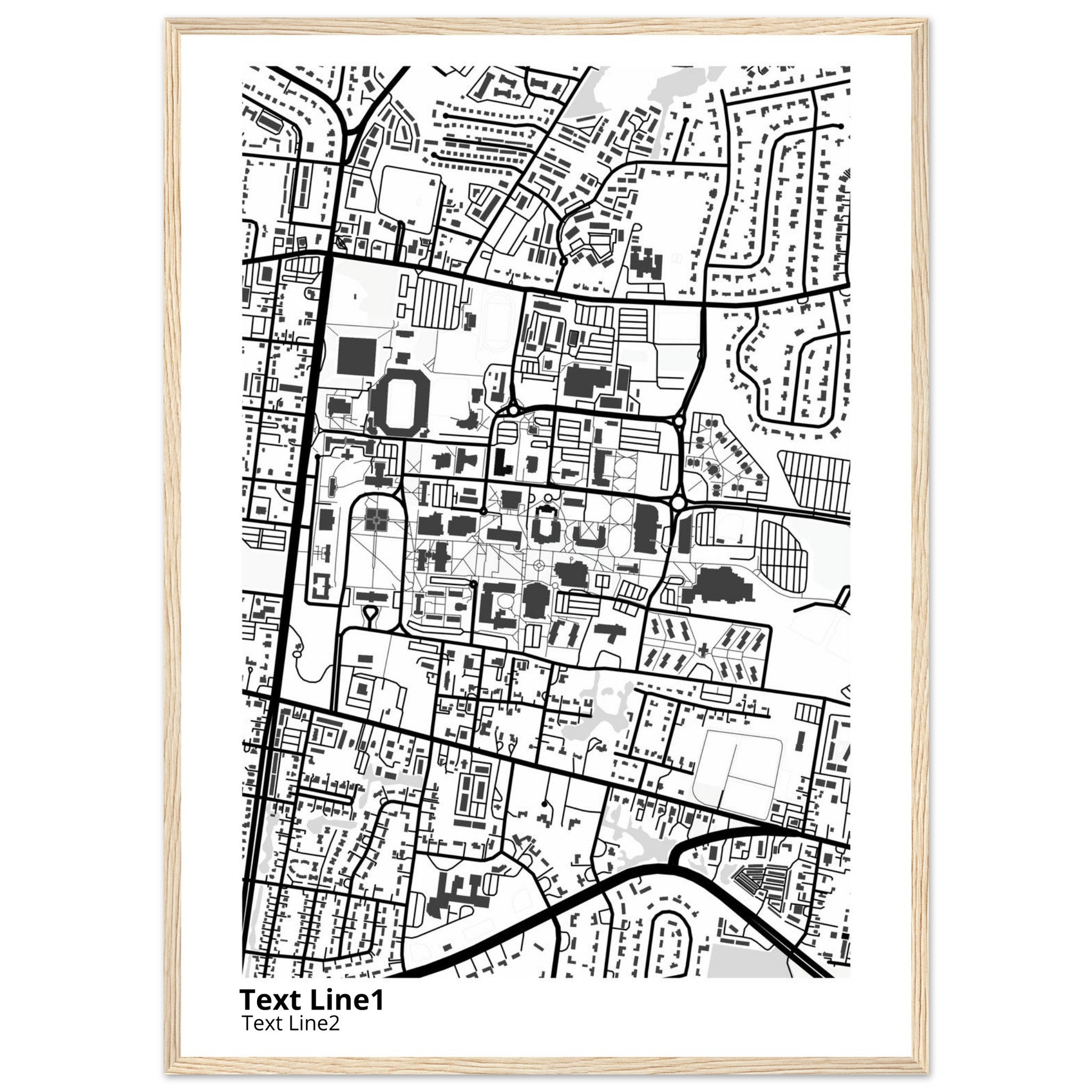Middle Tennessee State University Campus Map Poster | Graduation Gift - Ink And Atlas