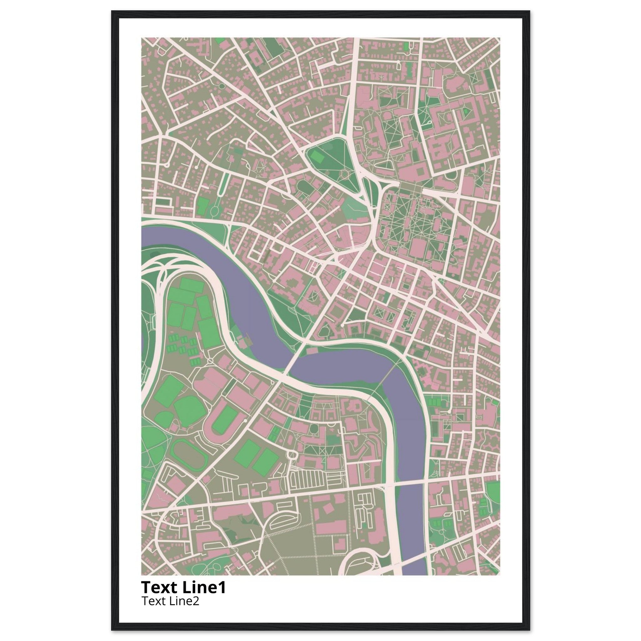 harvard university campus map poster