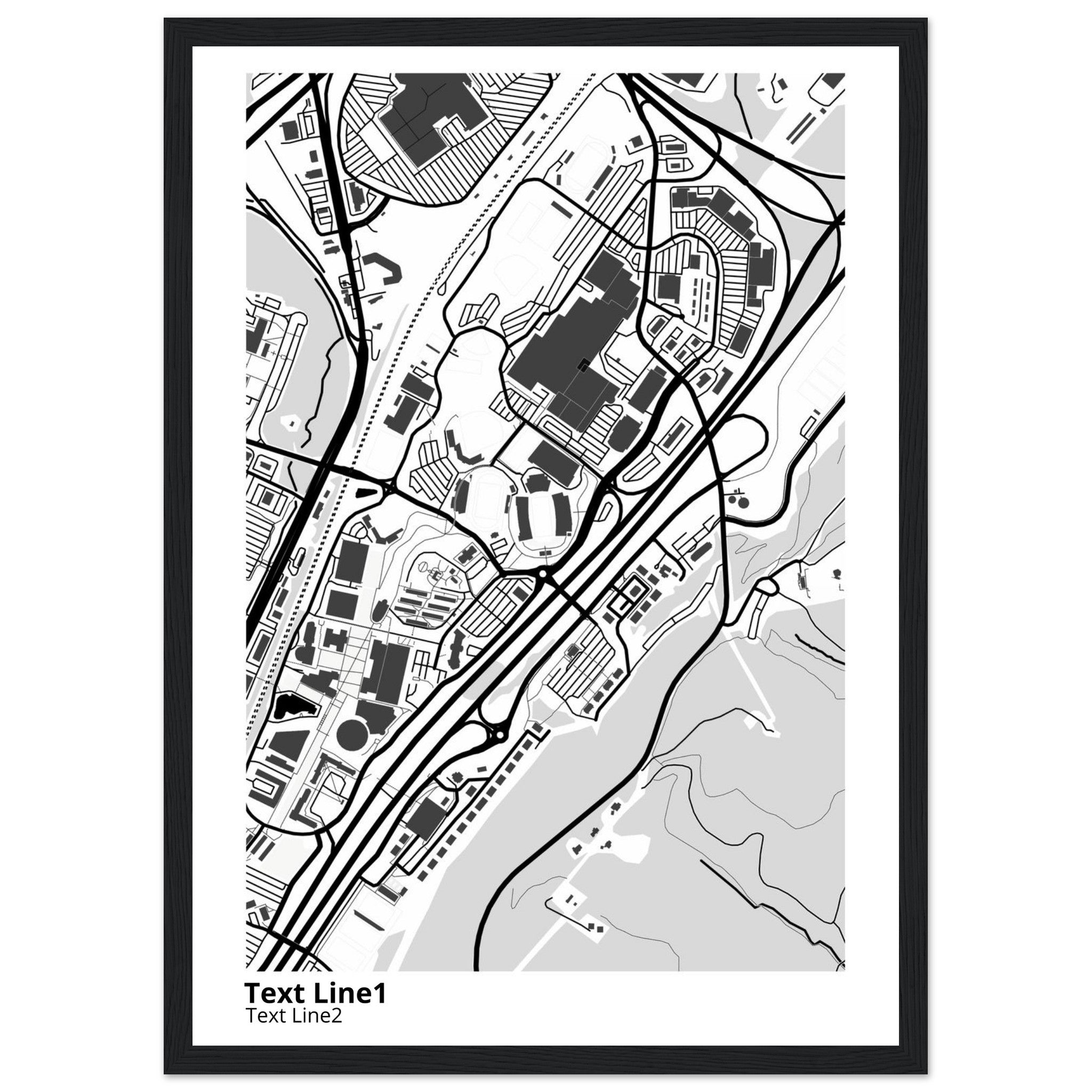 Liberty University Virginia Campus Map Poster | Graduation Gift - Ink And Atlas