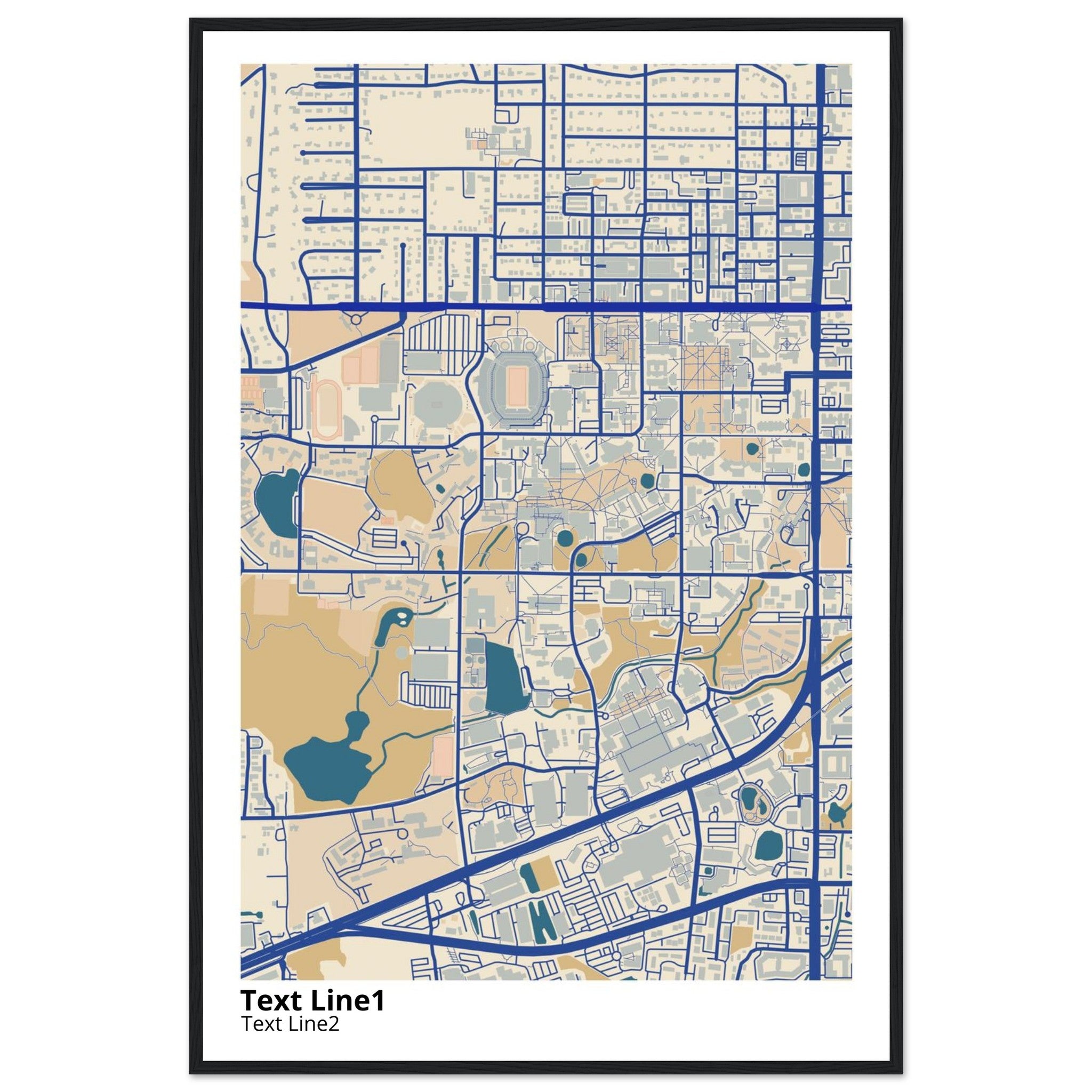 university of florida campus map poster