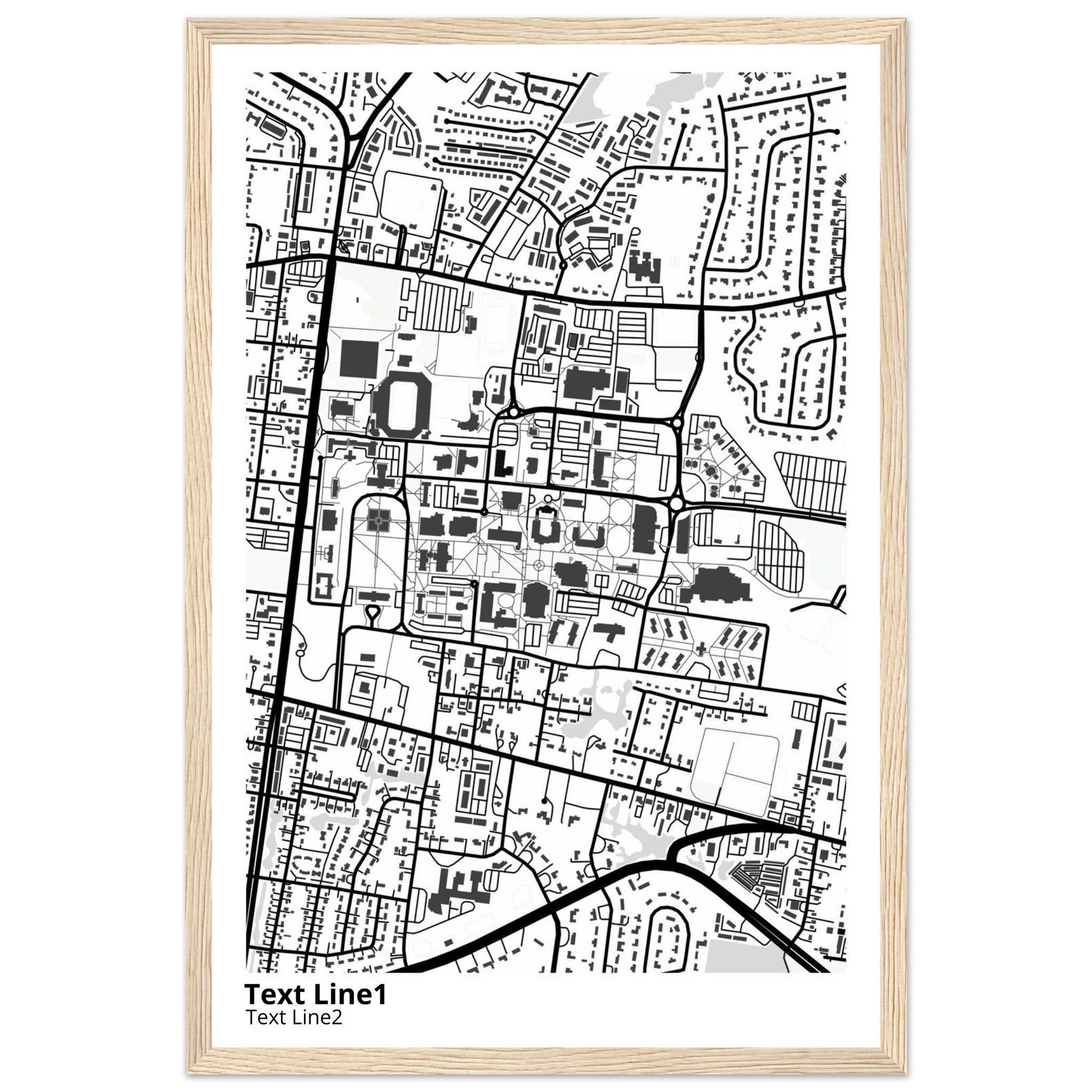 Middle Tennessee State University Campus Map Poster | Graduation Gift - Ink And Atlas