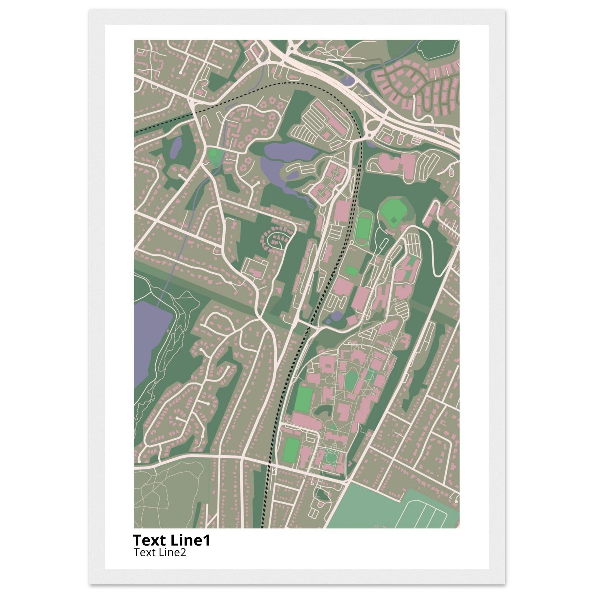 montclair state university campus map poster
