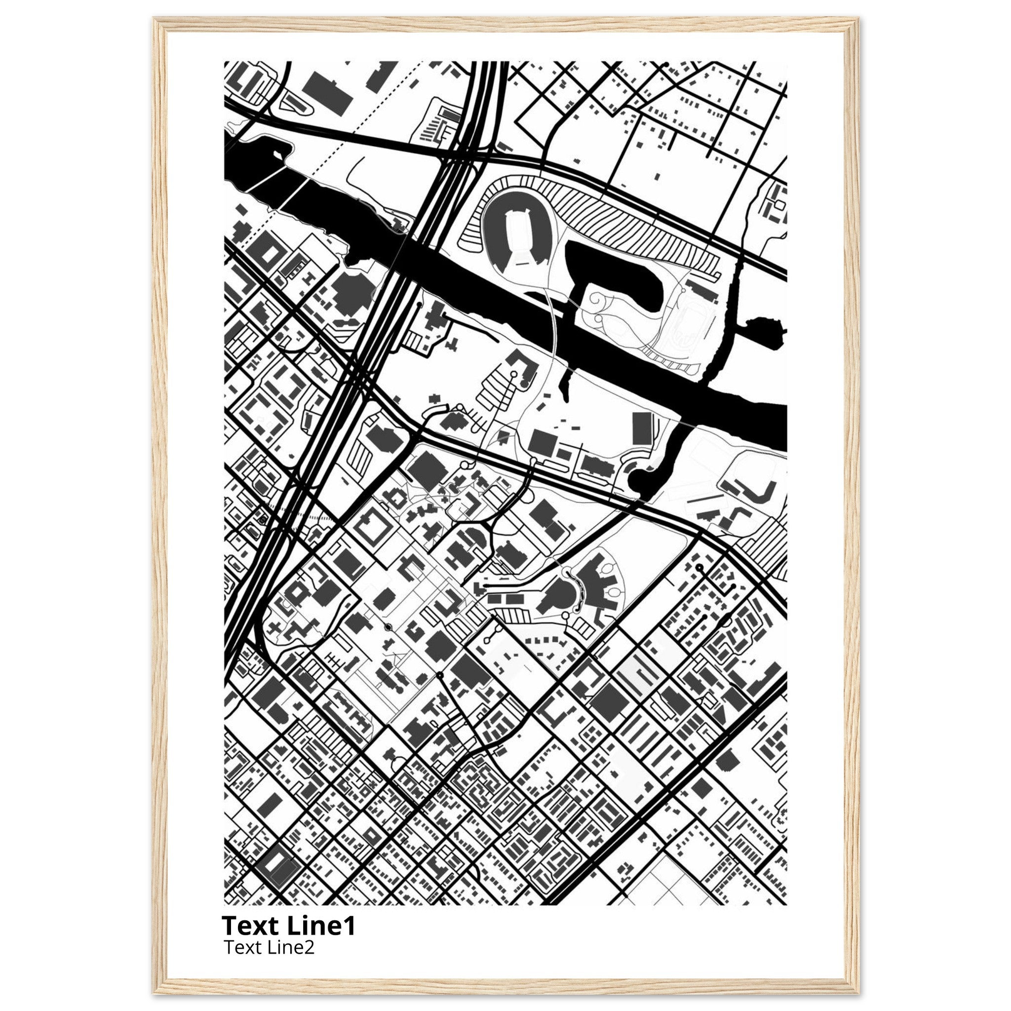 Baylor University Texas Campus Map Poster | Graduation Gift - Ink And Atlas